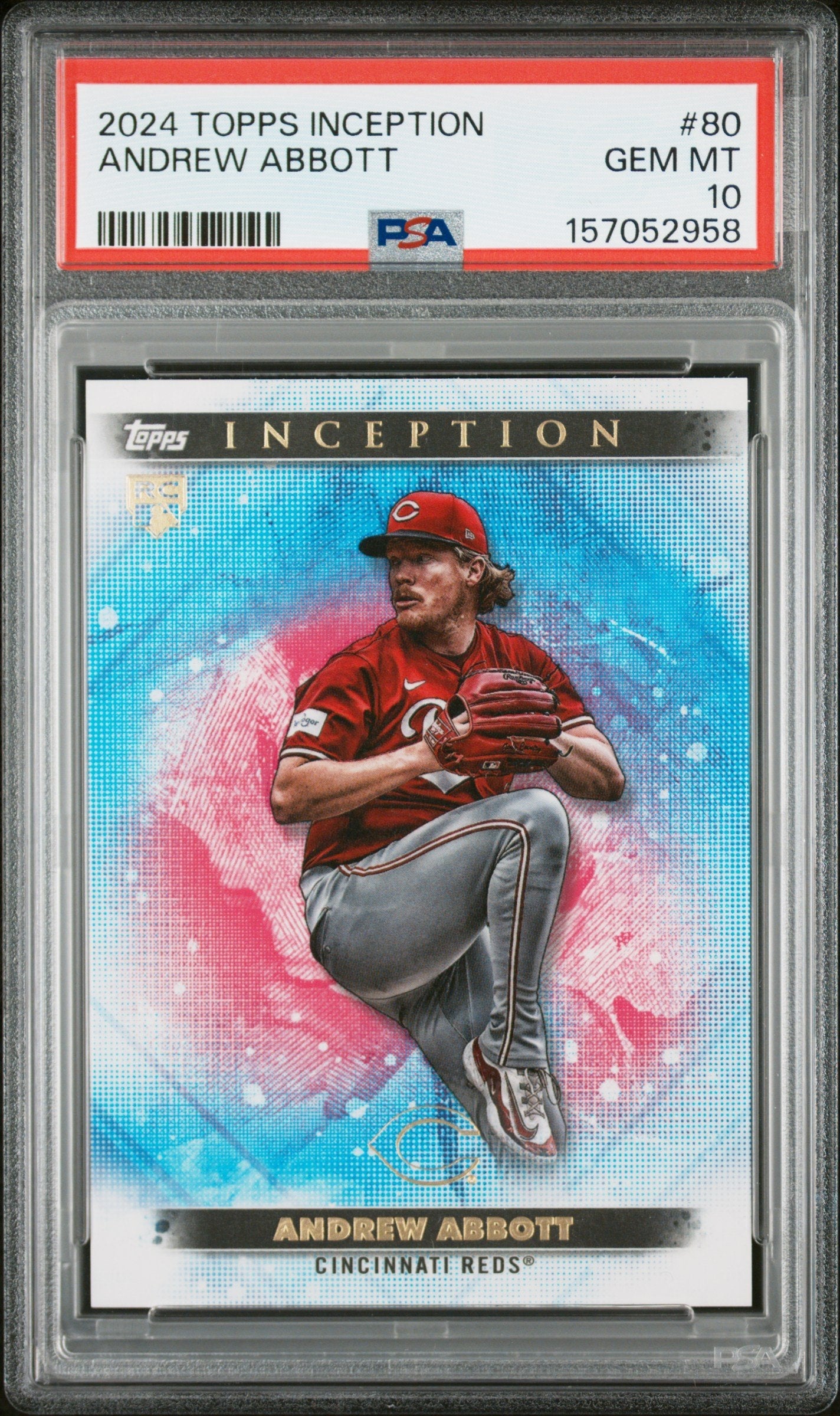 Graded 2024 Topps Inception Andrew Abbott #80 Rookie RC Baseball Card PSA 10 Gem Mint