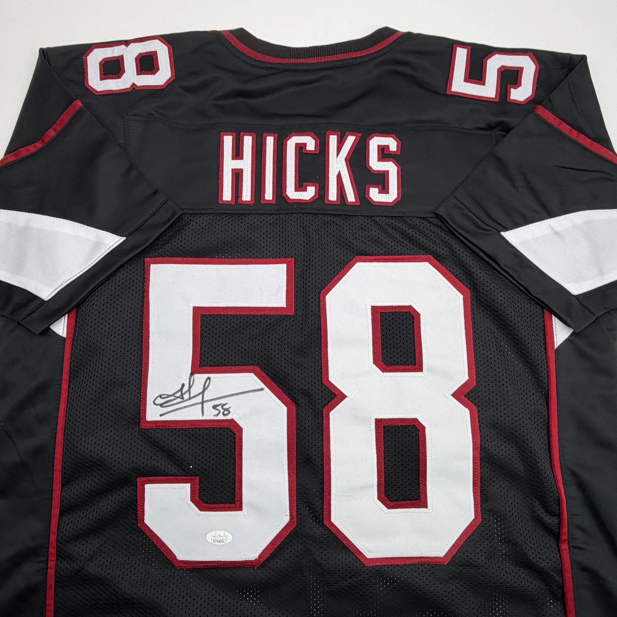 Autographed/Signed Jordan Hicks Arizona Black Football Jersey JSA COA