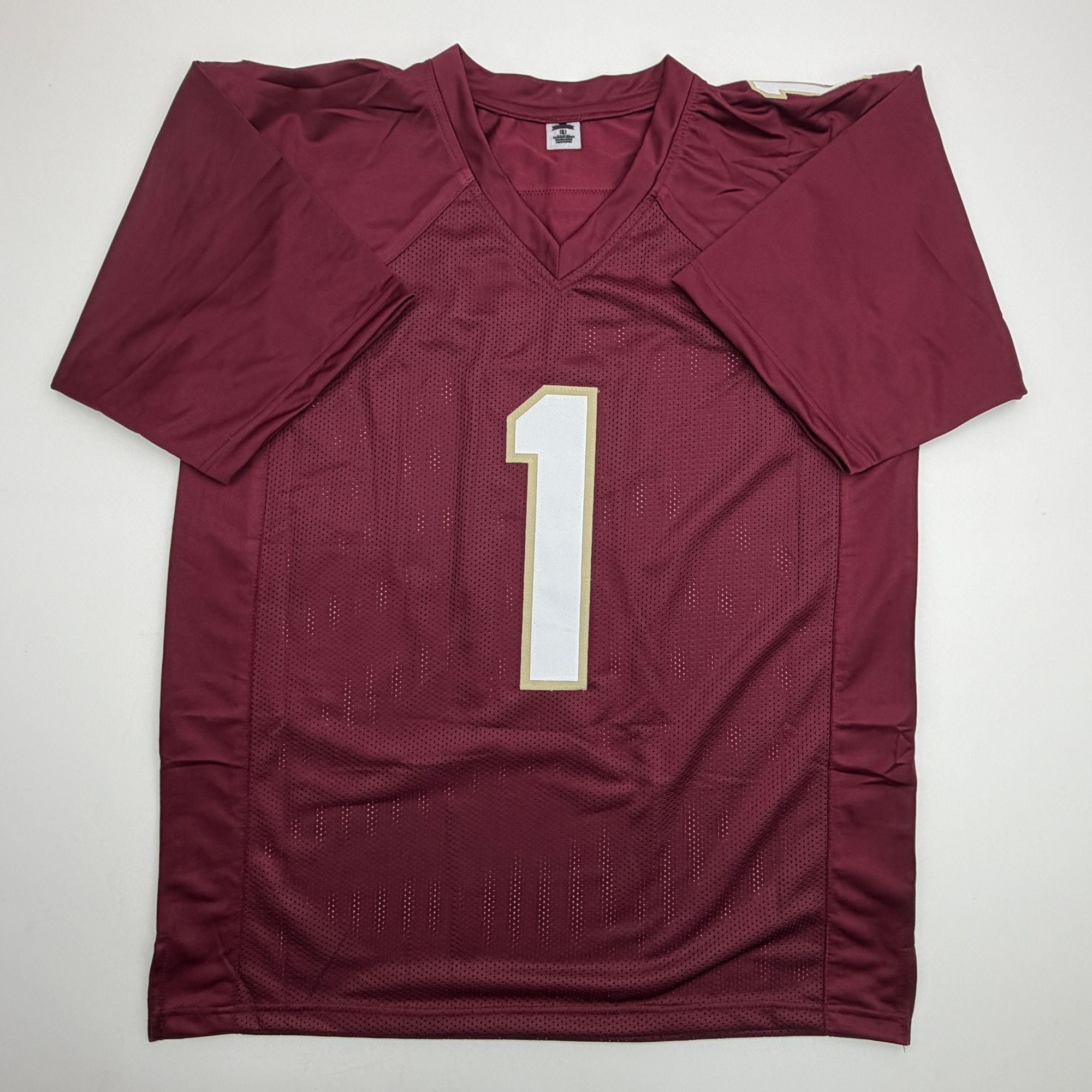 Autographed/Signed Kelvin Benjamin Florida State FSU Maroon College Football Jersey Beckett BAS COA