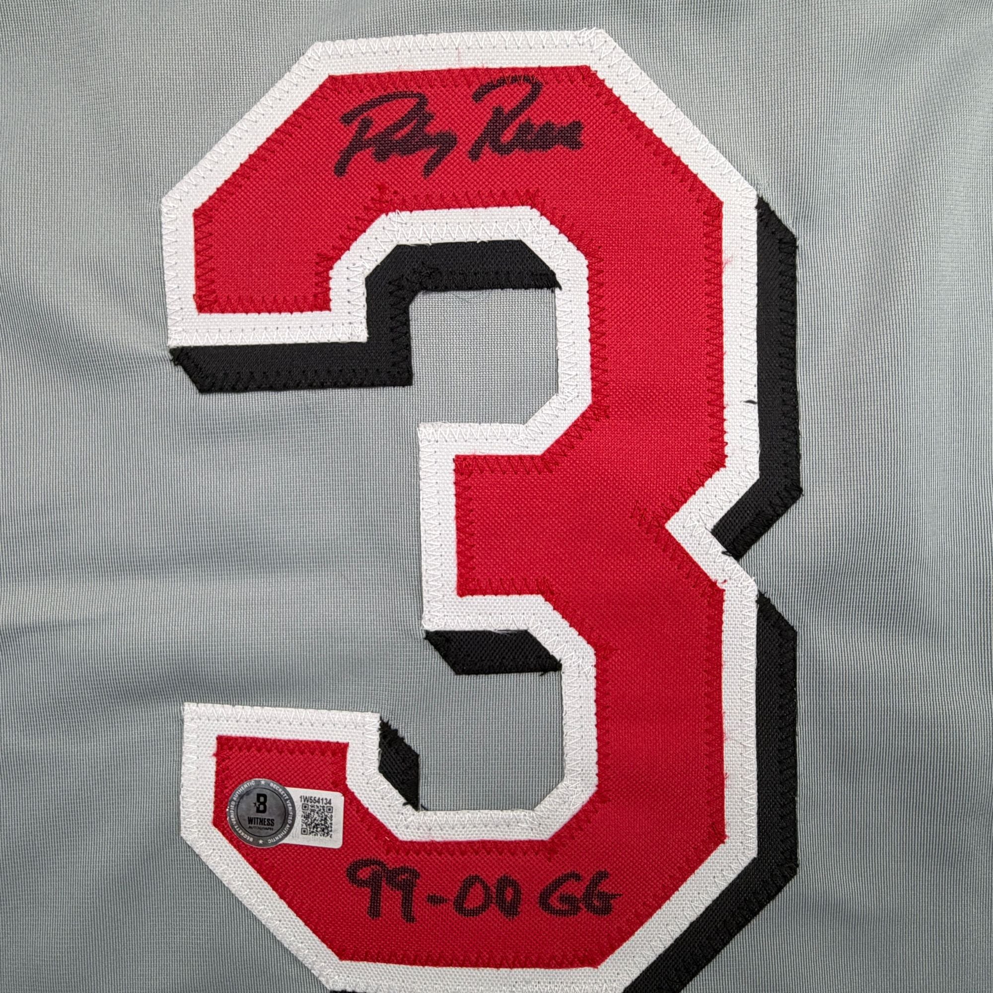 Autographed/Signed Pokey Reese Cincinnati Grey Baseball Jersey Beckett BAS COA