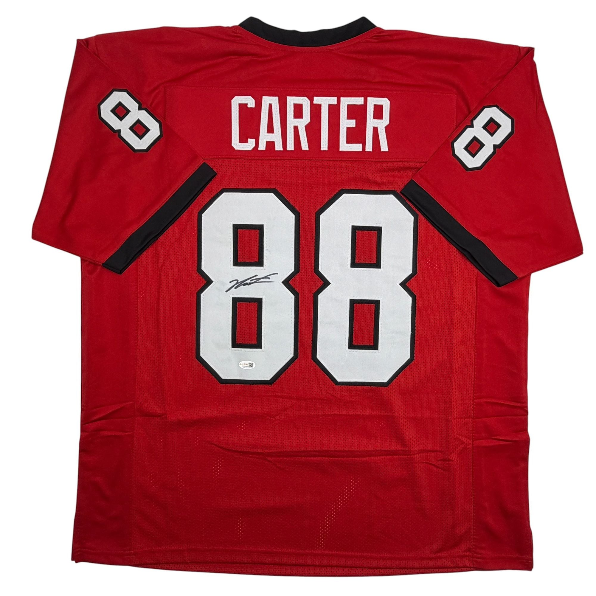 Autographed/Signed Jalen Carter Georgia Red College Football Jersey JSA COA