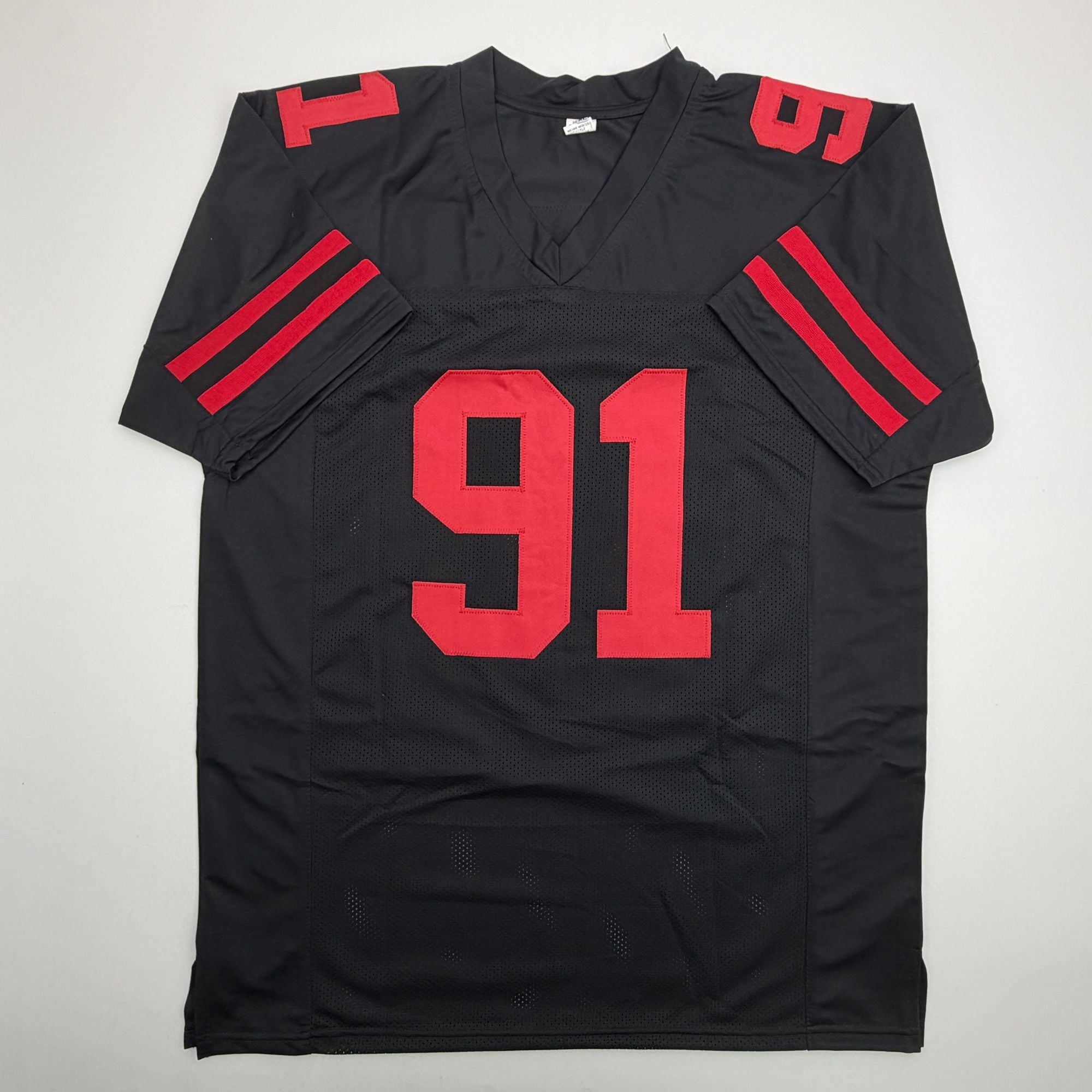 Autographed/Signed Arik Armstead San Francisco Black Football Jersey Beckett BAS COA