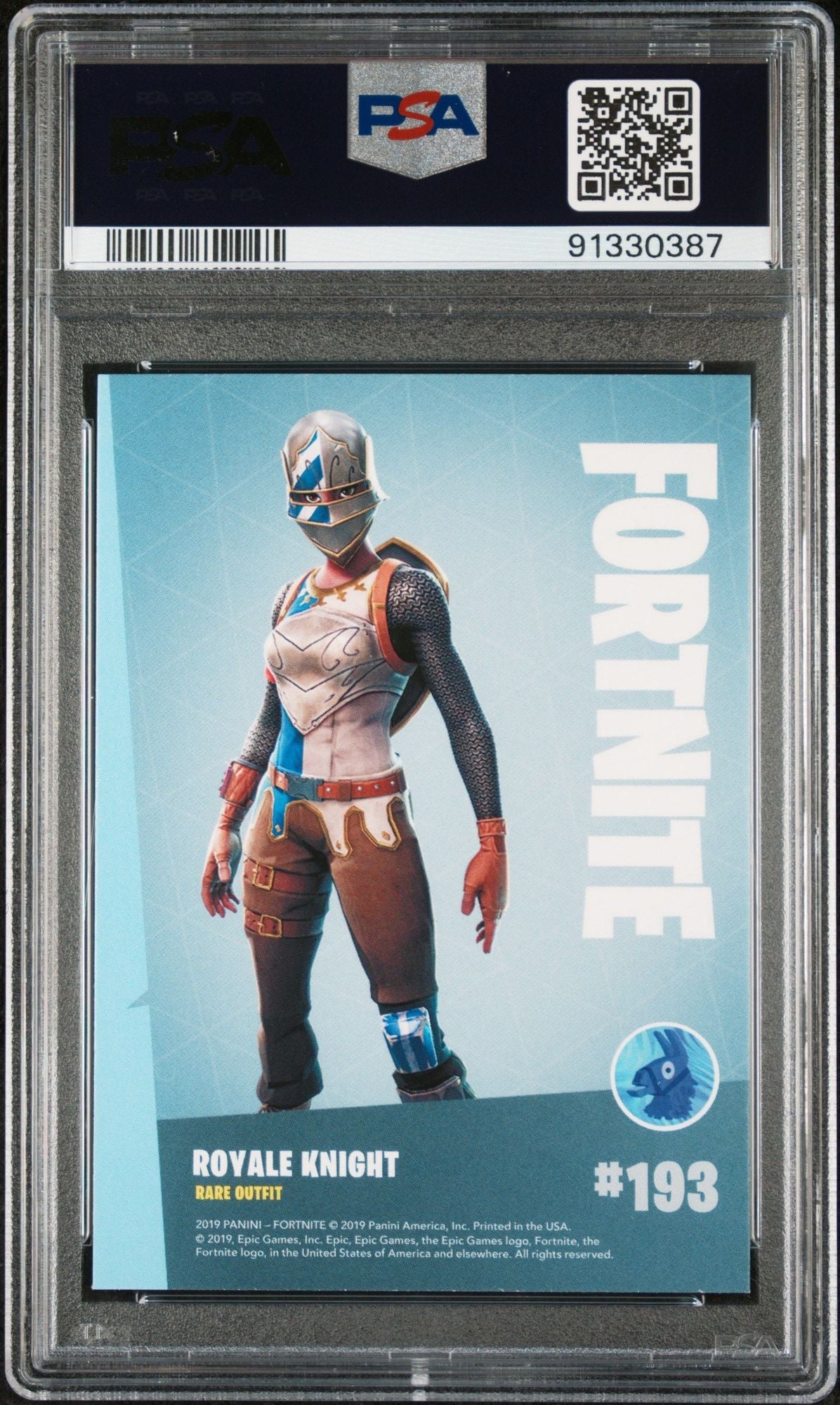 Graded 2019 Panini Fortnite Royale Knight #193 Trading Card PSA 10 Gem Mint