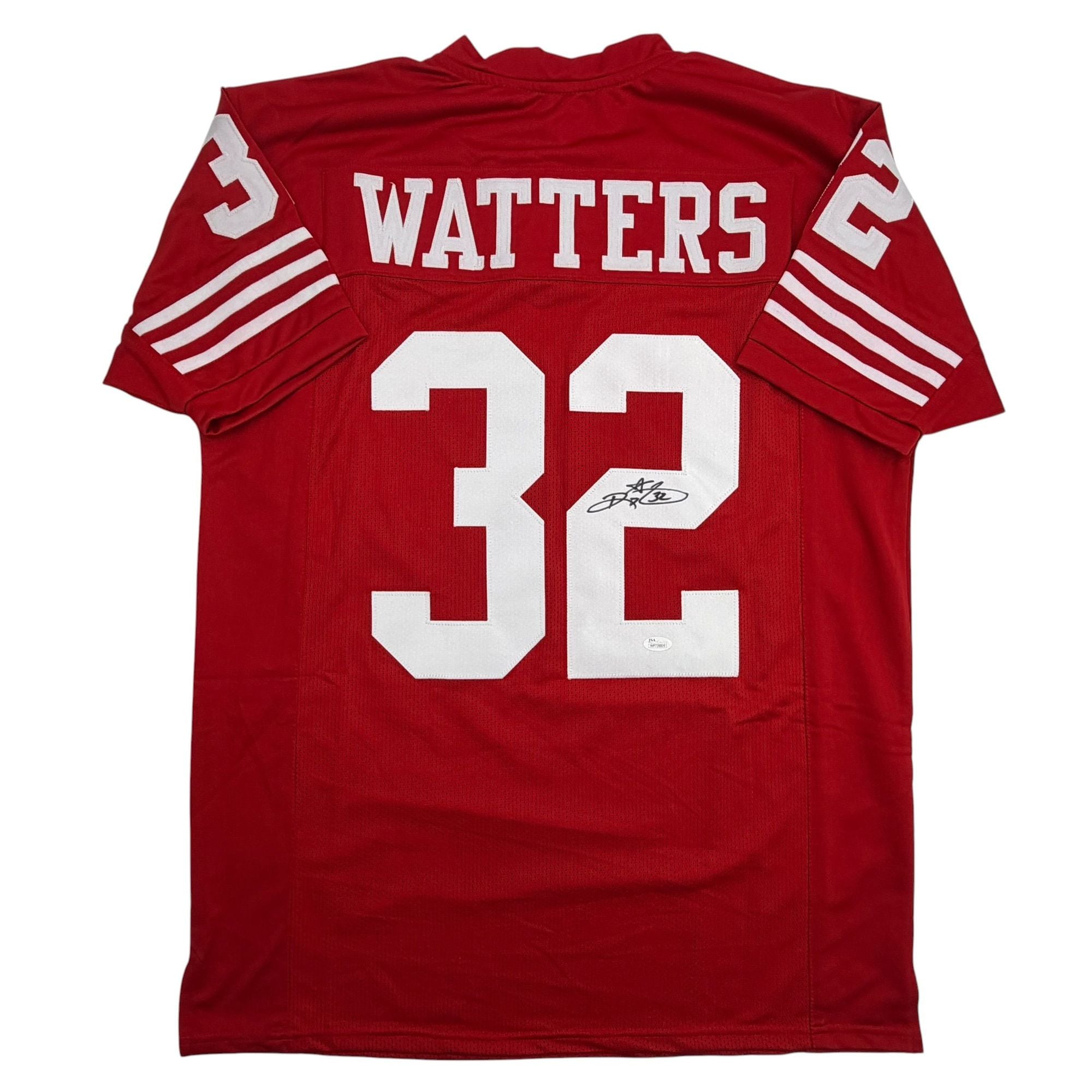 Autographed/Signed Ricky Watters San Francisco Red Football Jersey JSA COA