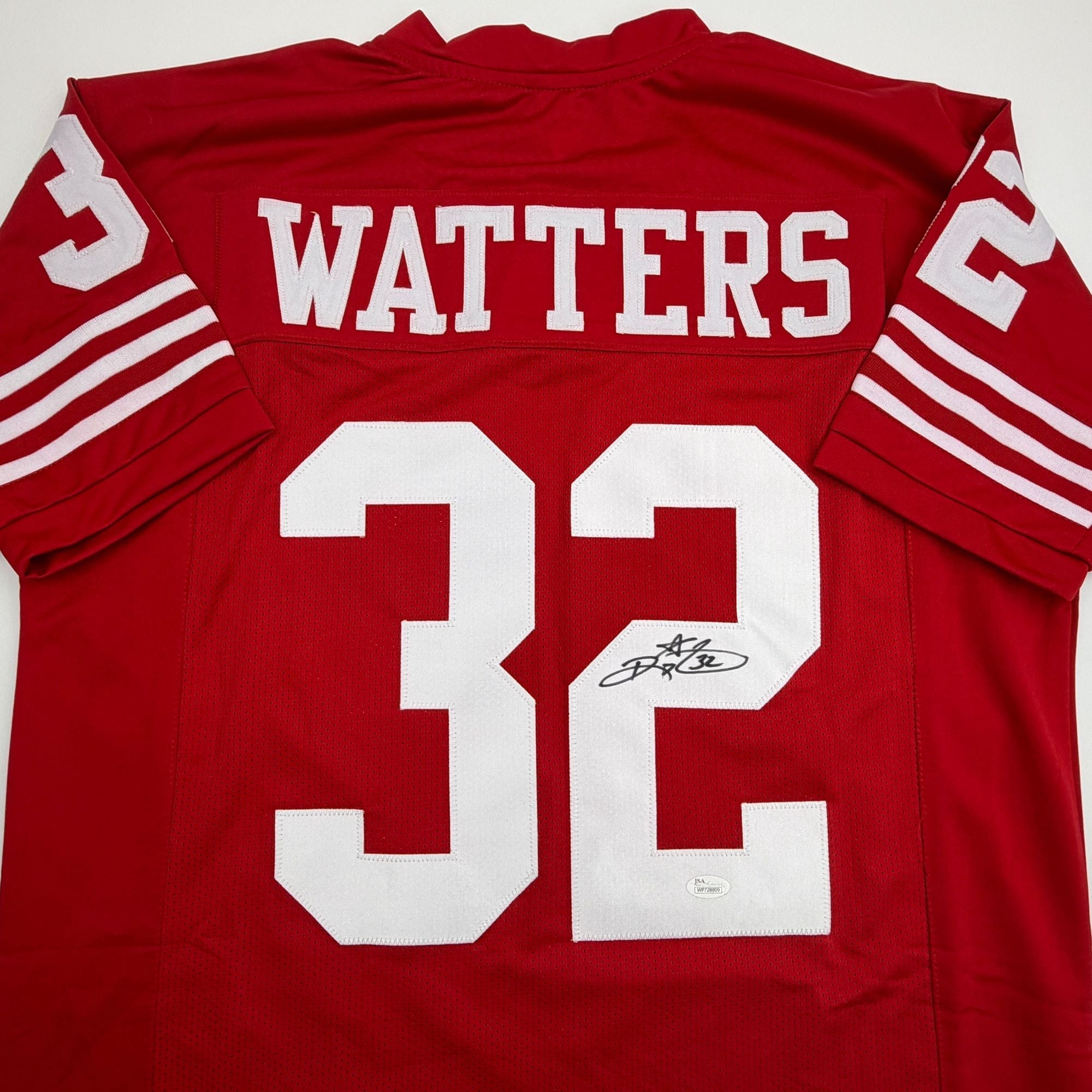 Autographed/Signed Ricky Watters San Francisco Red Football Jersey JSA COA