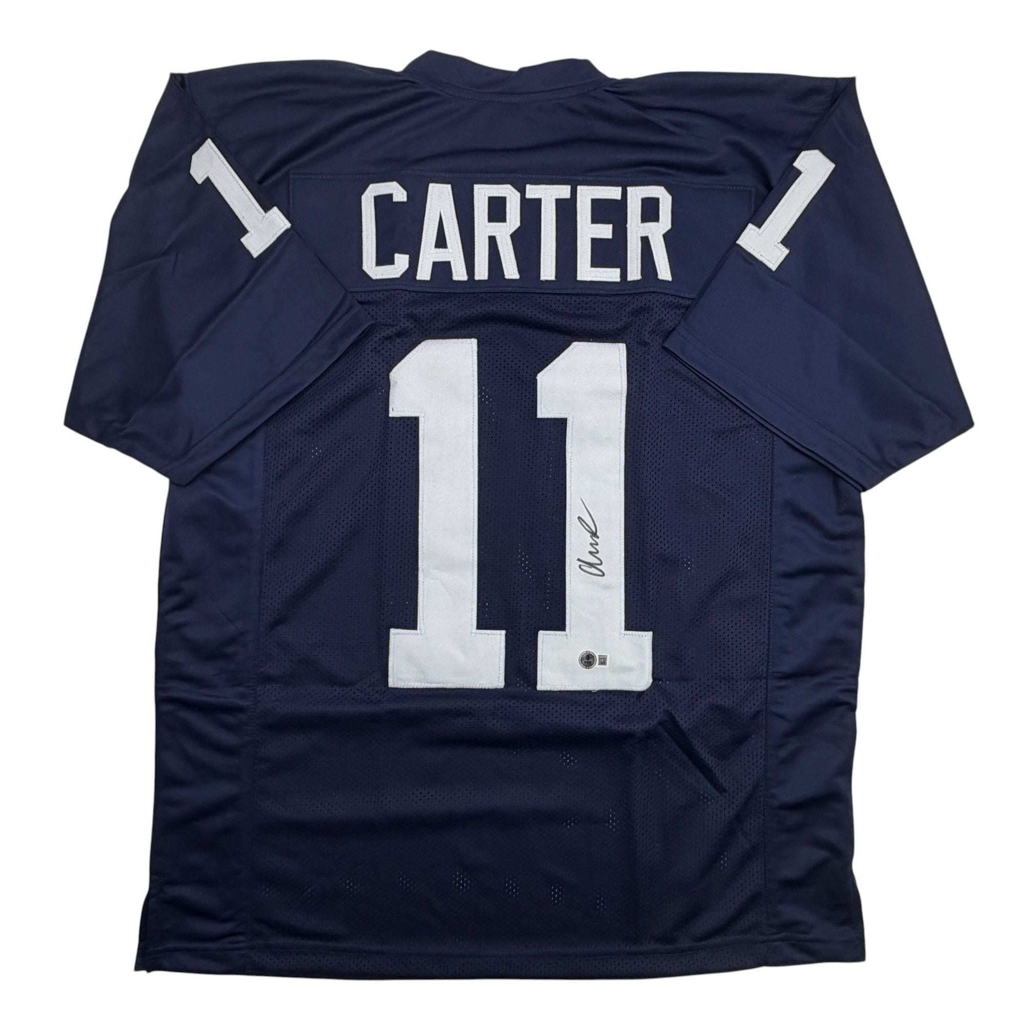 Autographed/Signed Abdul Carter Penn State Blue College Football Jersey Beckett BAS COA
