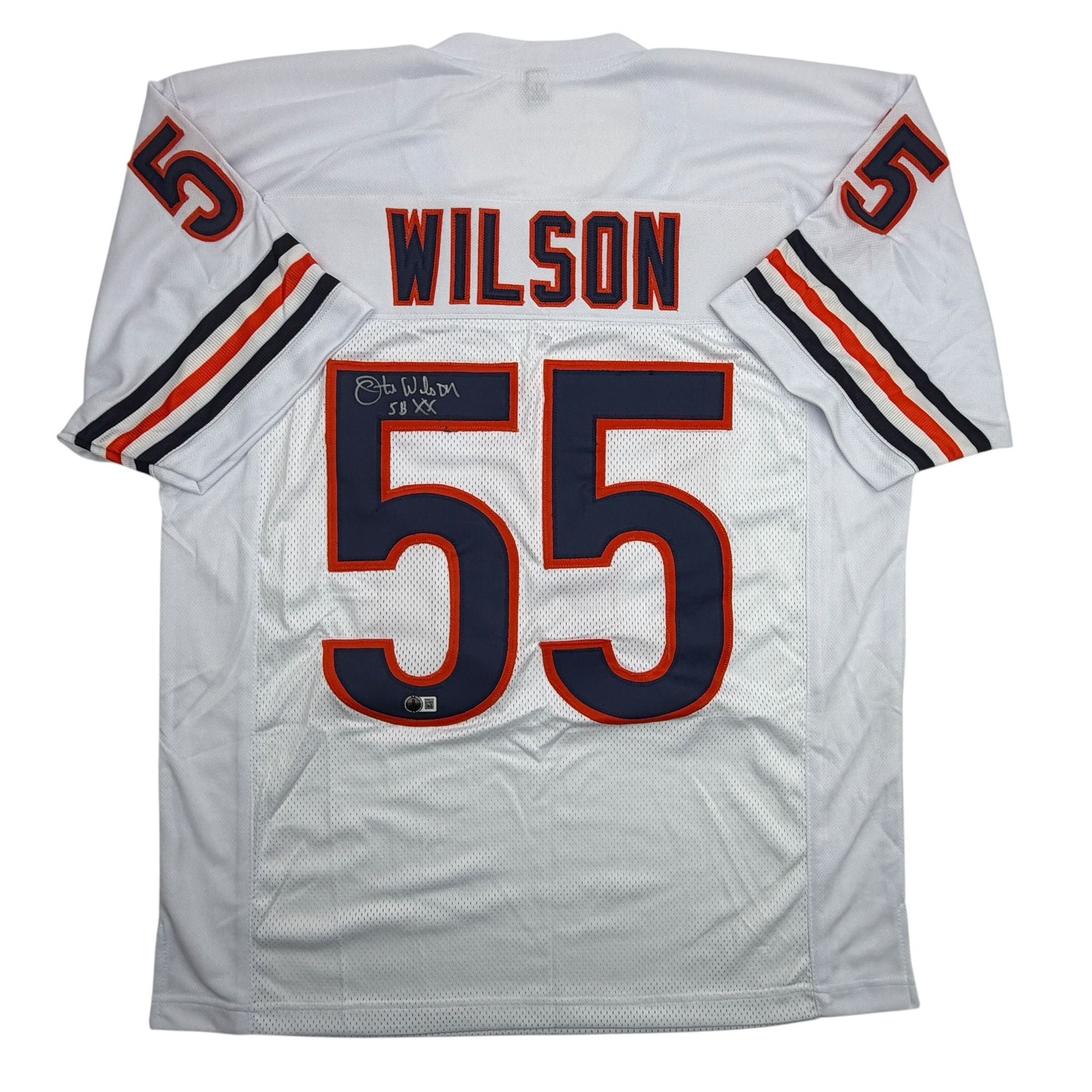 Autographed/Signed Otis Wilson Chicago White Football Jersey Beckett BAS COA