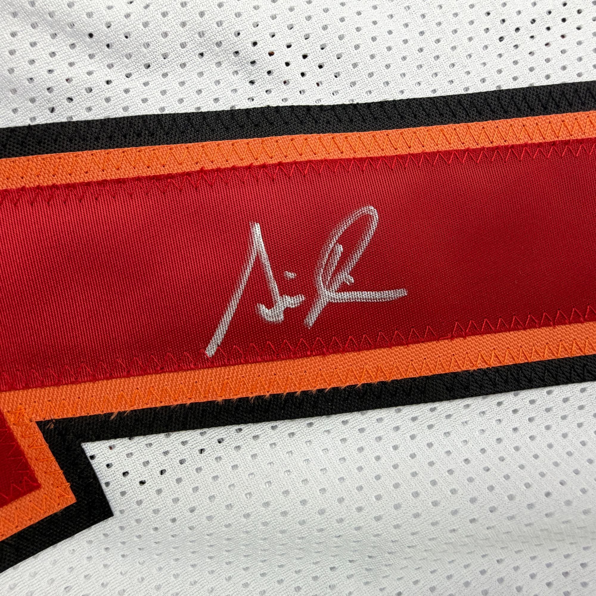 Autographed/Signed Simeon Rice Tampa Bay White Football Jersey JSA COA