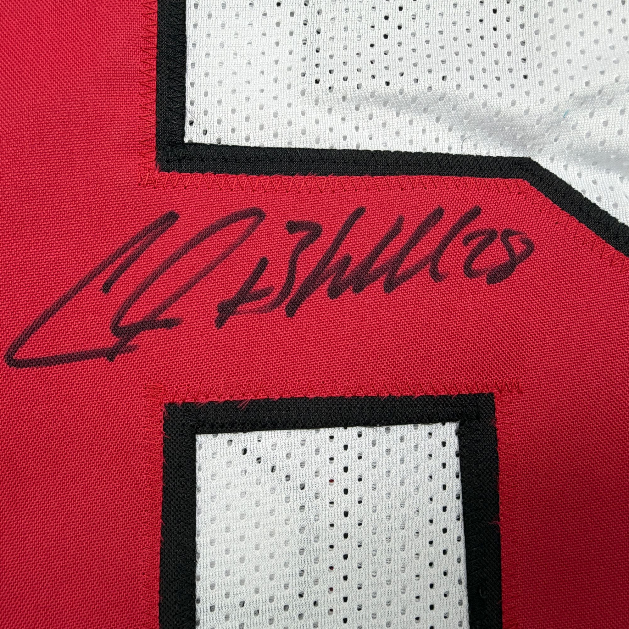Autographed/Signed Chris Beanie Wells Arizona White Football Jersey PSA/DNA COA