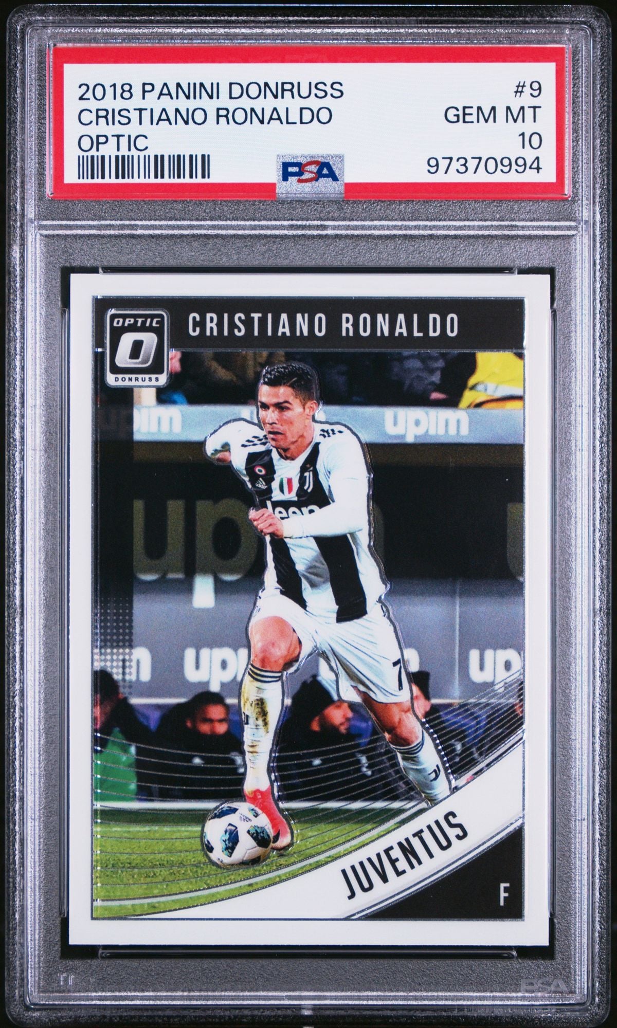 Graded 2018 Panini Donruss Optic Cristiano Ronaldo #9 Soccer Card PSA 10 Gem Mint