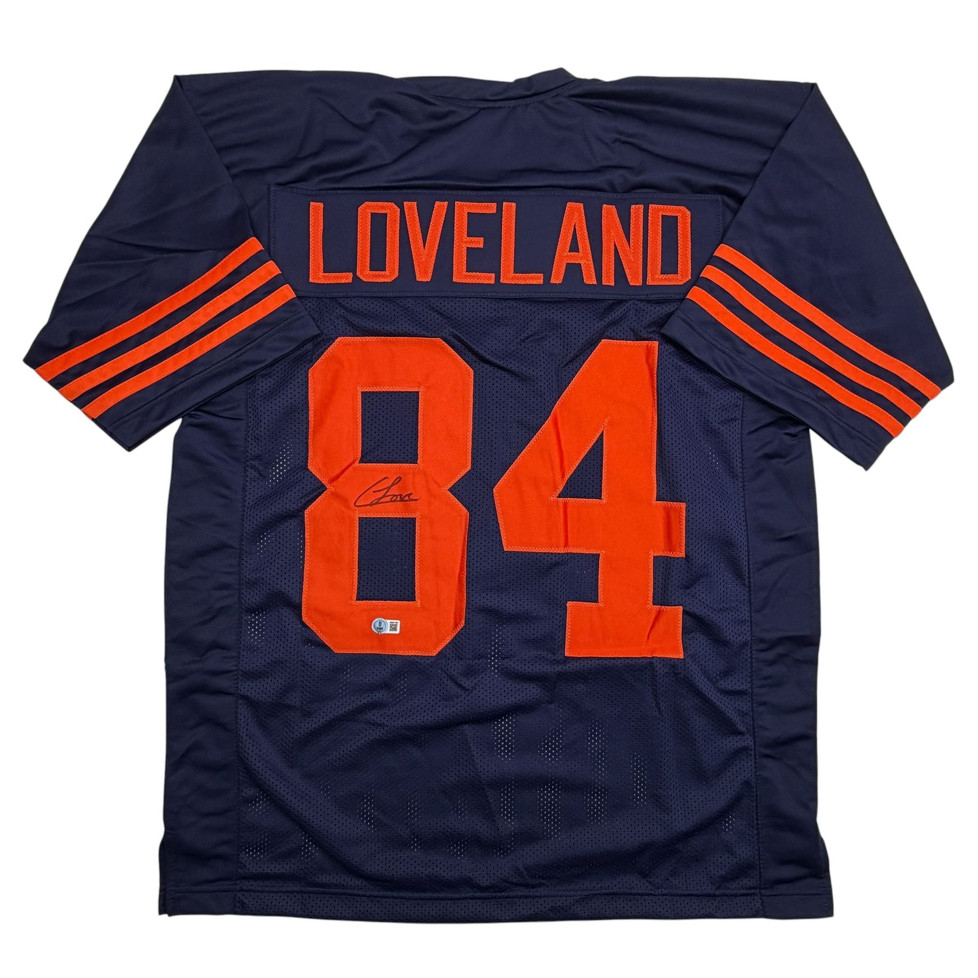Autographed/Signed Colston Loveland Chicago Color Rush Football Jersey Beckett BAS COA
