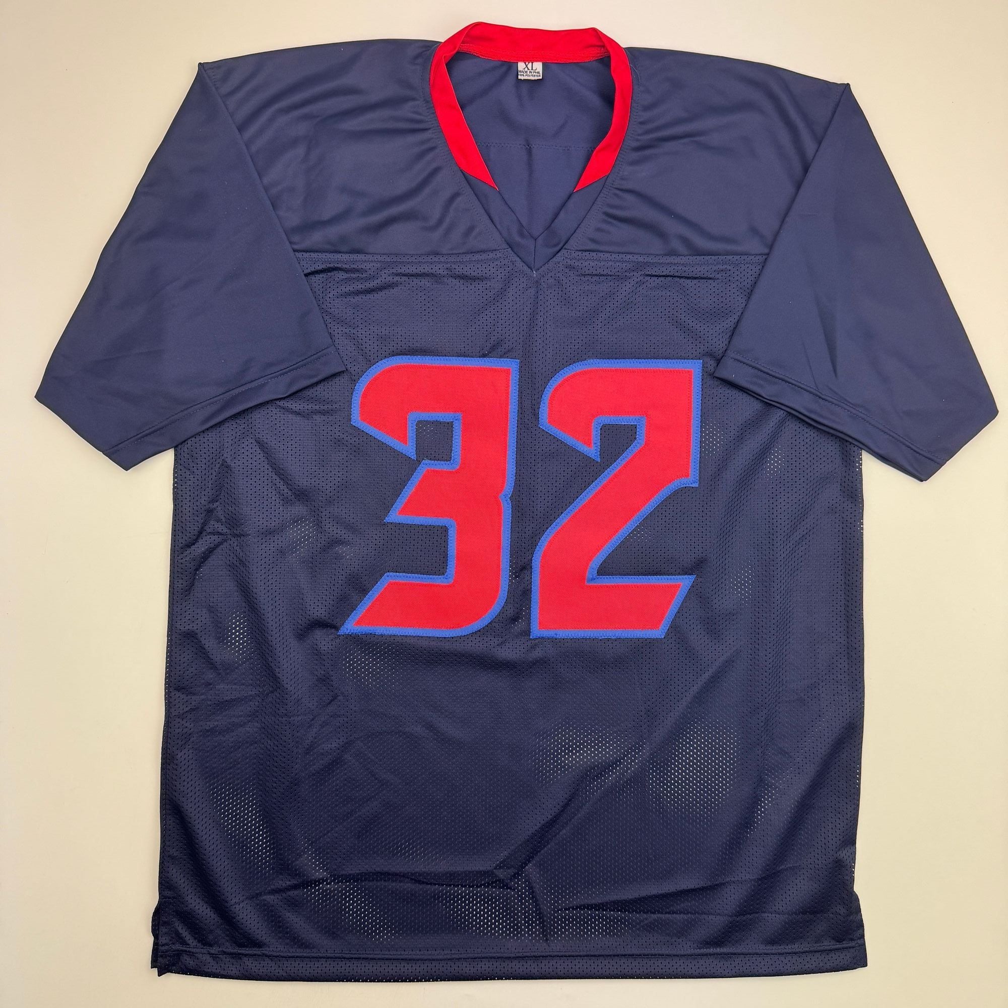 Autographed/Signed David Montgomery Houston Blue Alternate Football Jersey Beckett BAS COA