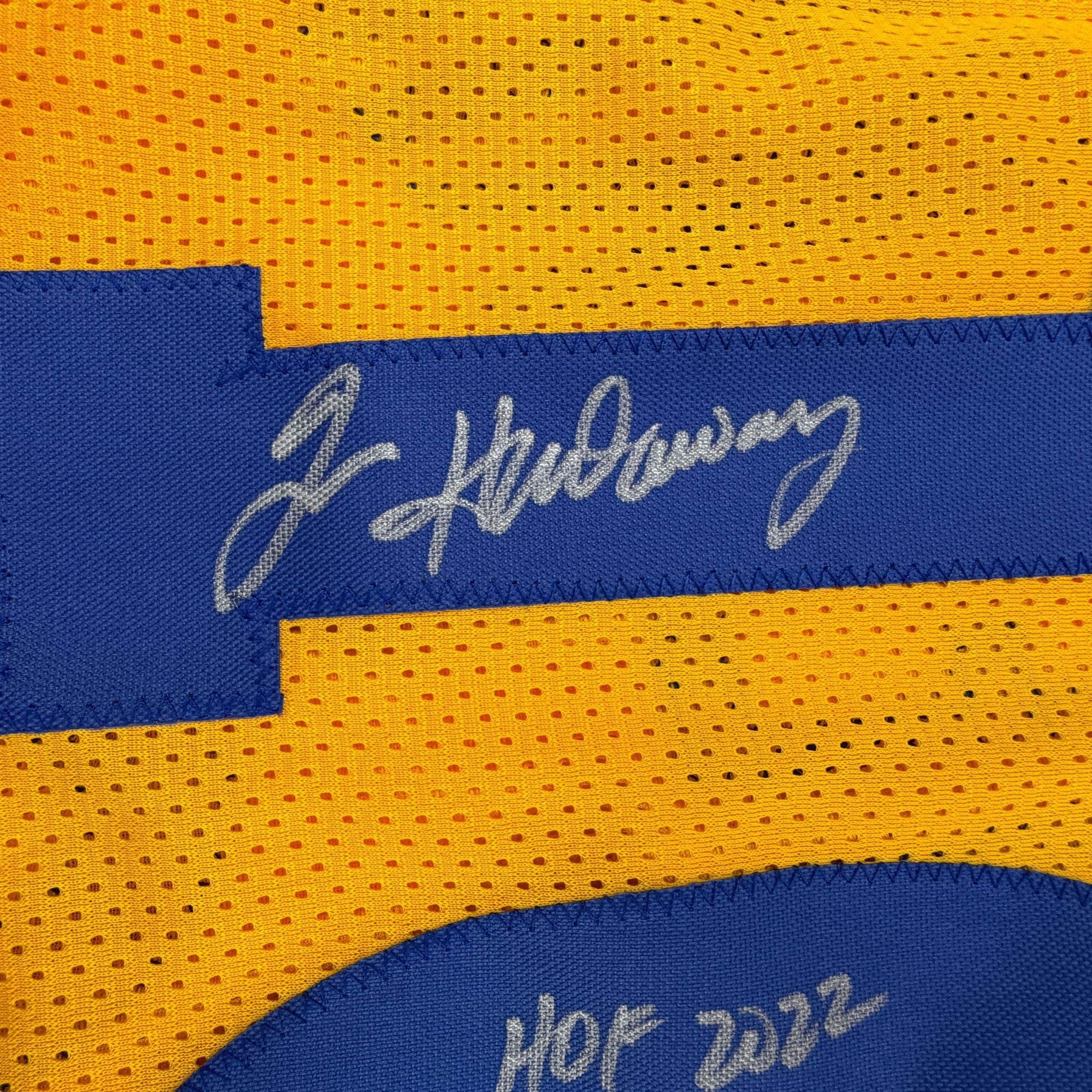 Autographed/Signed Tim Hardaway Golden State Yellow Basketball Jersey Beckett BAS COA