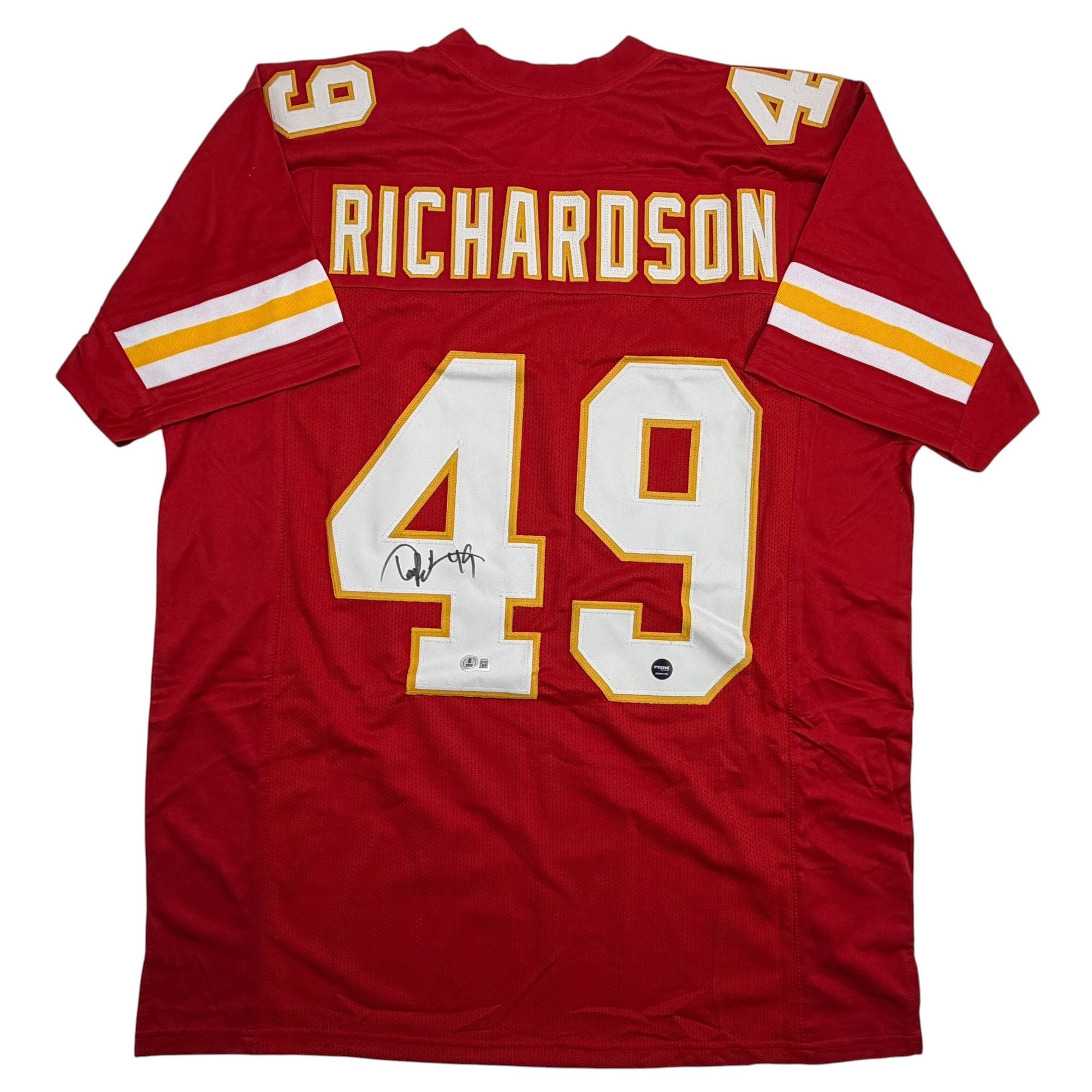 Autographed/Signed Tony Richardson Kansas City Red Football Jersey Beckett BAS COA