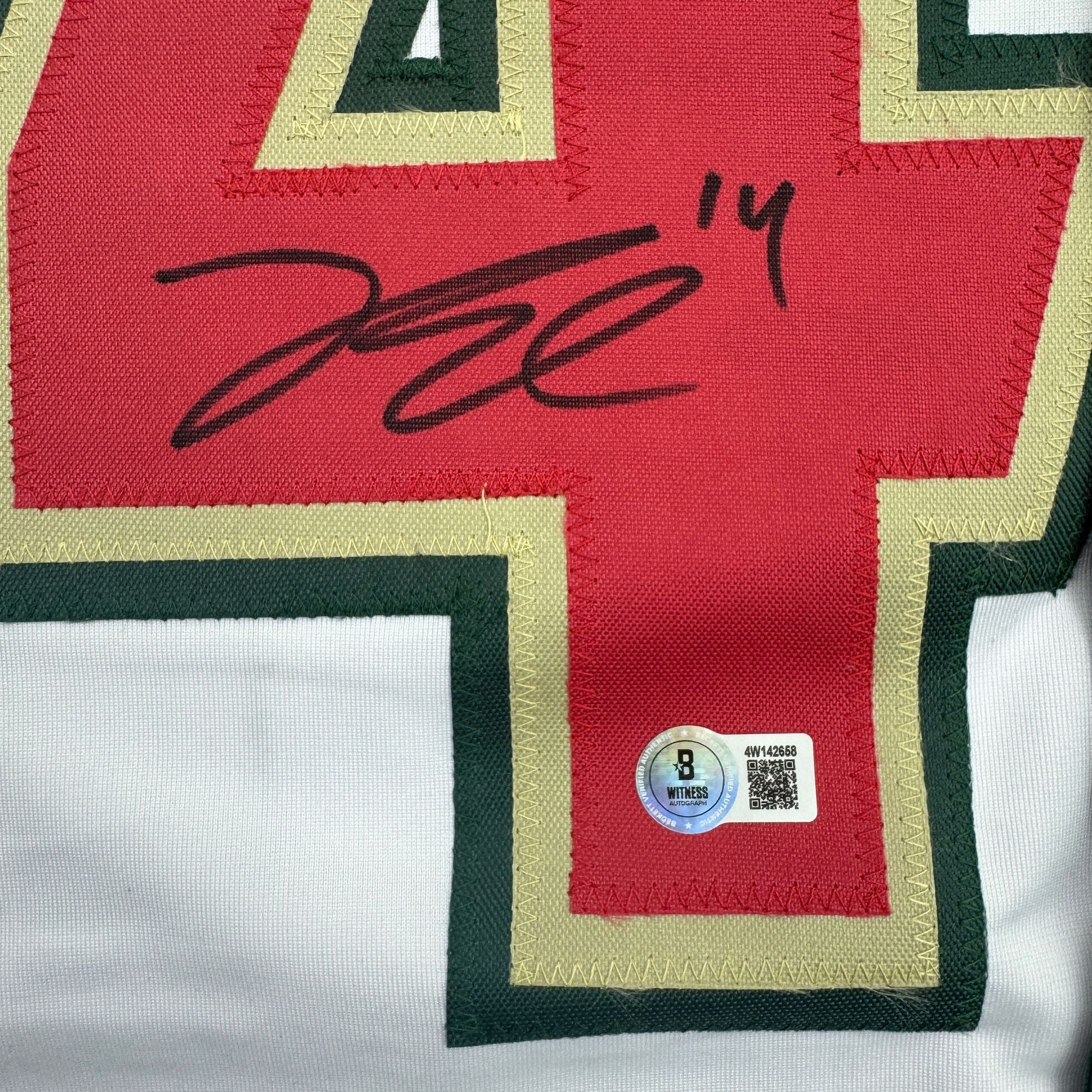 Autographed/Signed Joel Eriksson Ek Minnesota White 25th Anniversary Hockey Jersey Beckett BAS COA