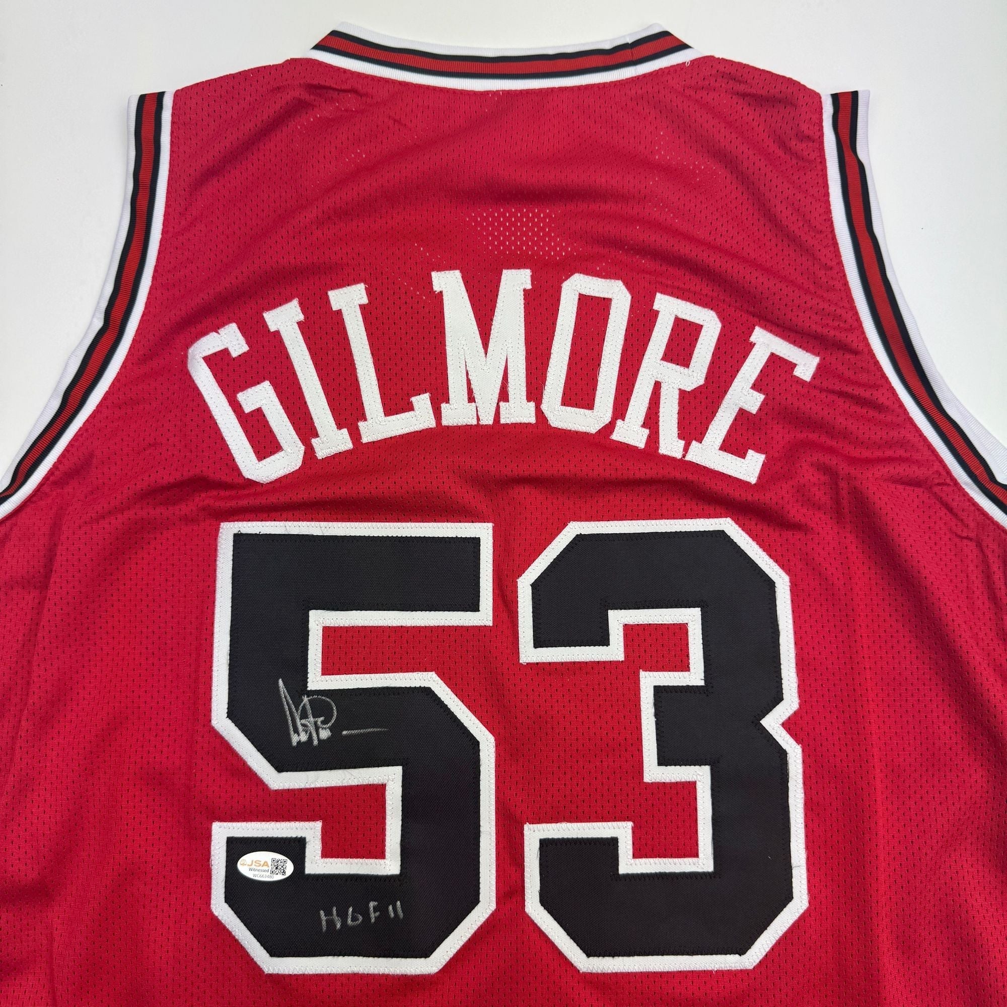 Autographed/Signed Artis Gilmore Chicago Red Basketball Jersey JSA COA