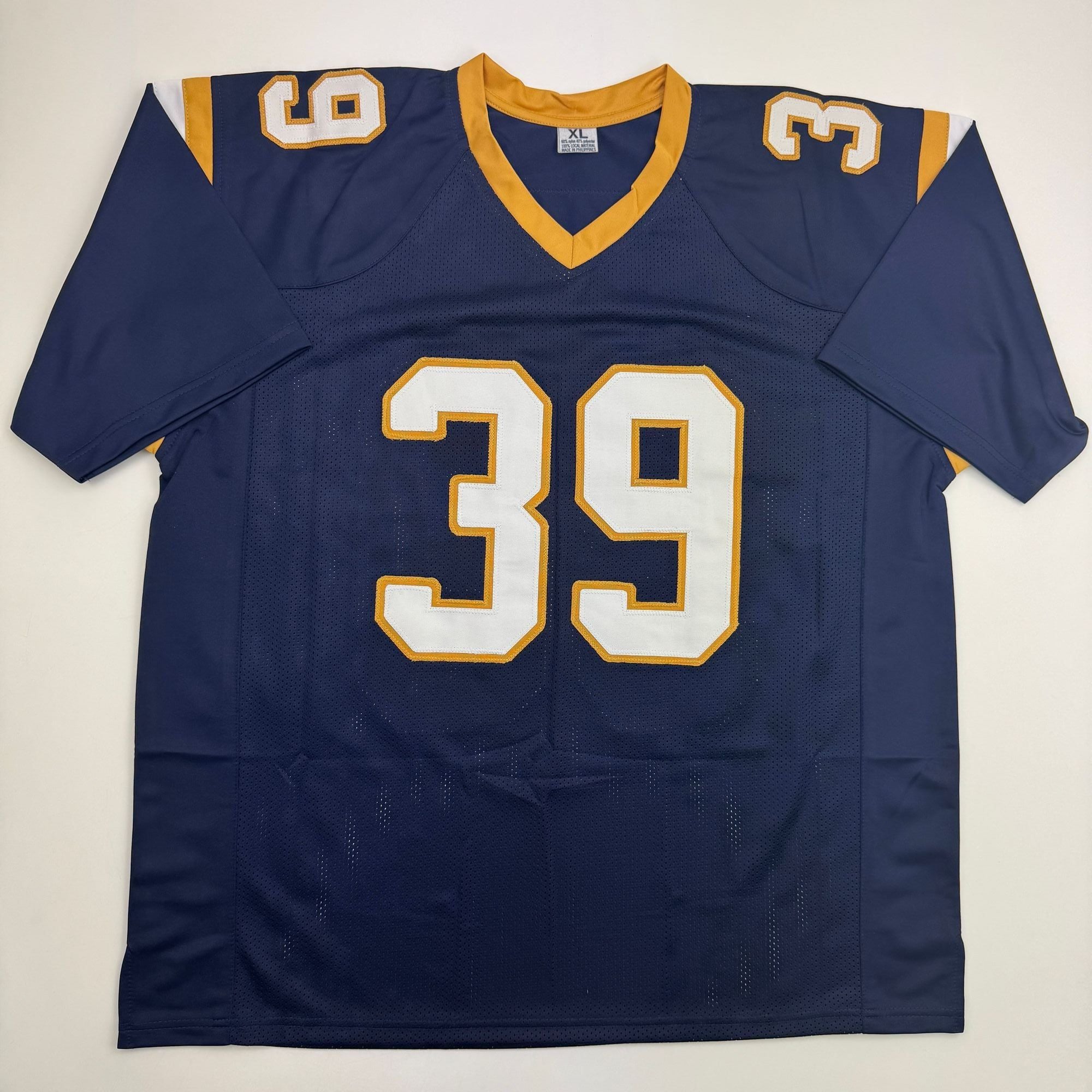 Autographed/Signed Steven Jackson St. Louis Dark Blue Football Jersey Beckett BAS COA