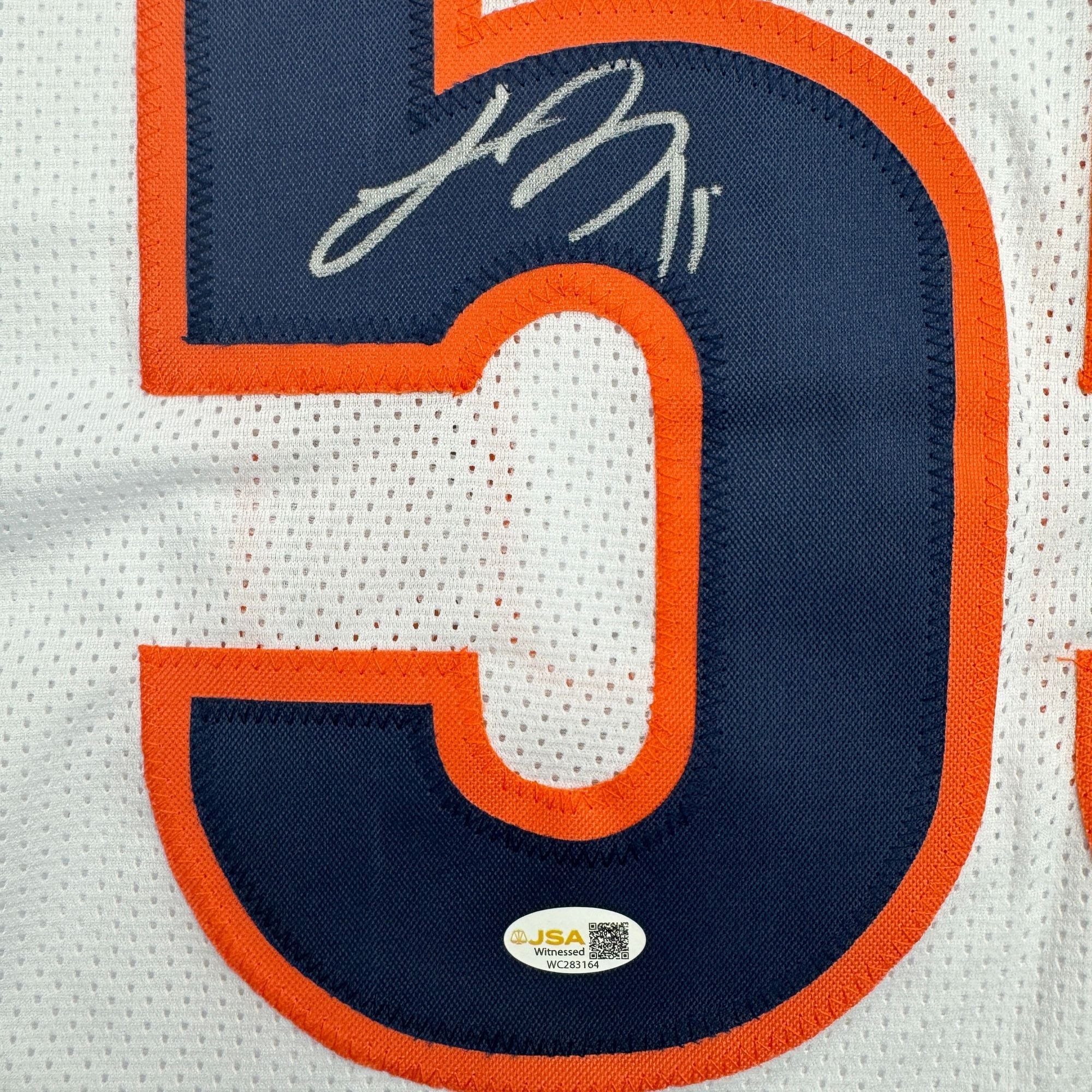 Autographed/Signed Lance Briggs Chicago White Football Jersey JSA COA