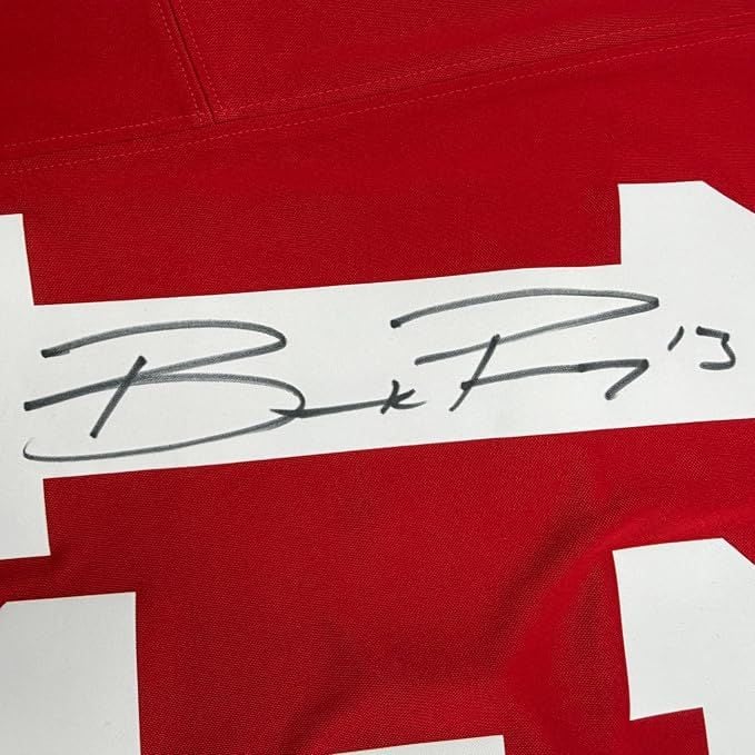 Framed Autographed/Signed Brock Purdy 35x39 San Francisco 49ers Red Authentic Football Jersey Fanatics COA