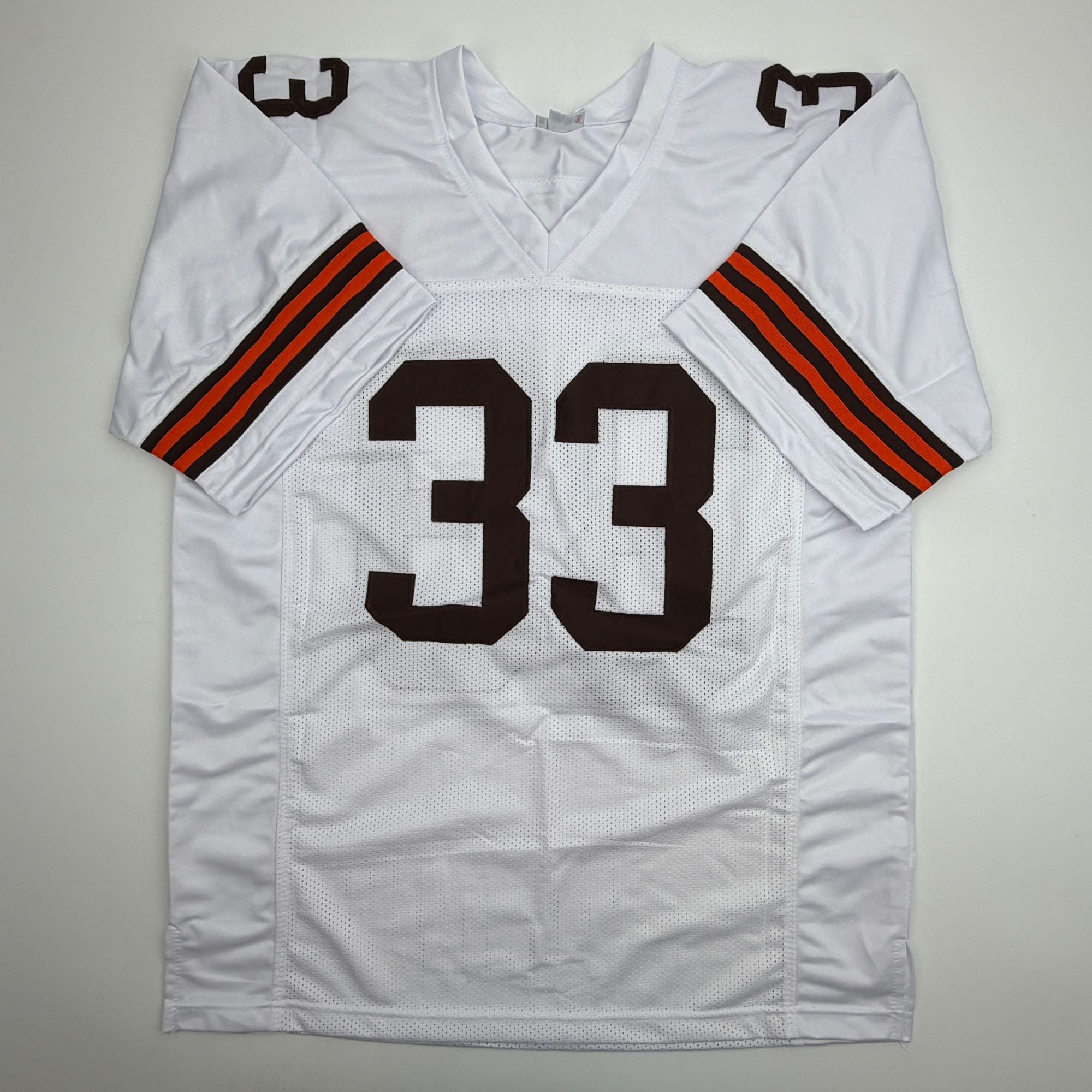 Autographed/Signed Trent Richardson Cleveland White Football Jersey JSA COA