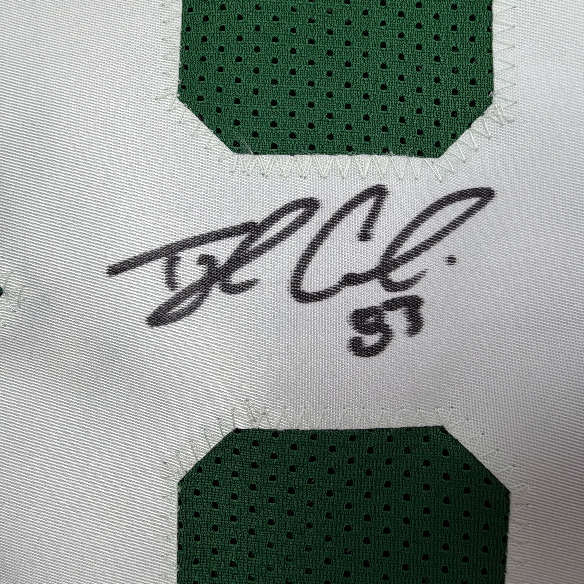 Autographed/Signed Tyler Conklin New York Green Football Jersey JSA COA