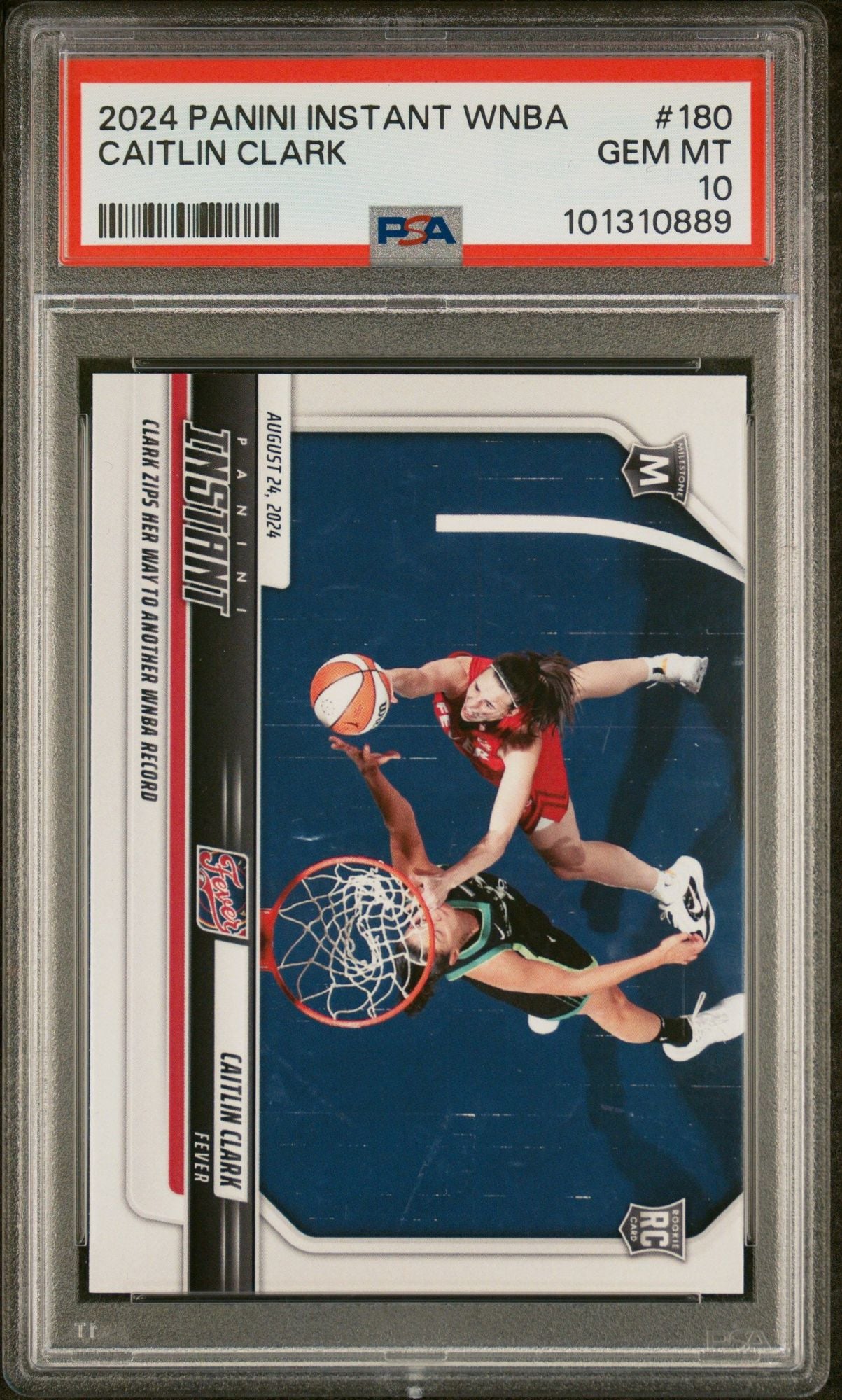 Graded 2024 Panini Instant WNBA Caitlin Clark #180 Rookie RC Basketball Card PSA 10 Gem Mint