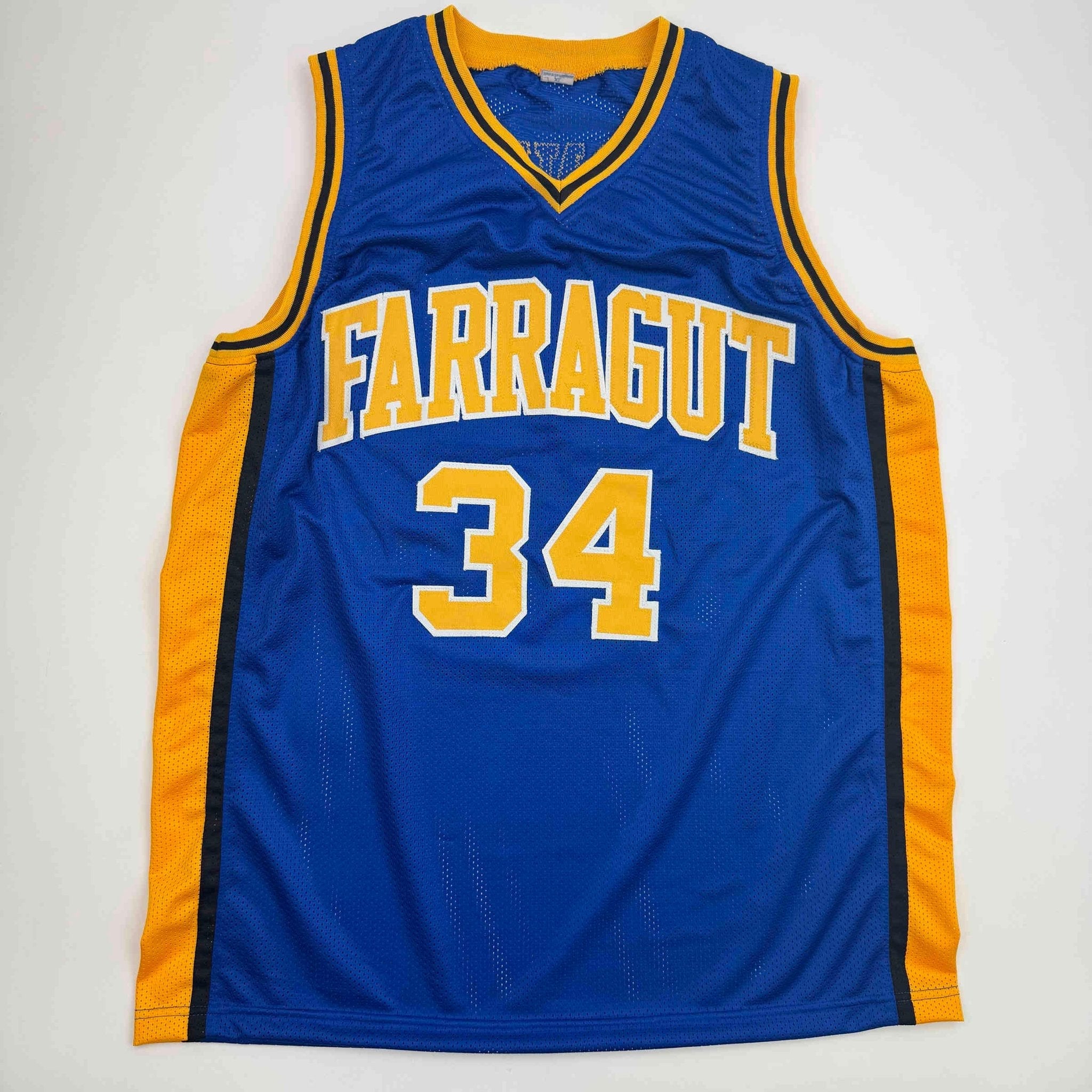 Autographed/Signed Kevin Garnett Blue Farragut High School Basketball Jersey Beckett BAS COA