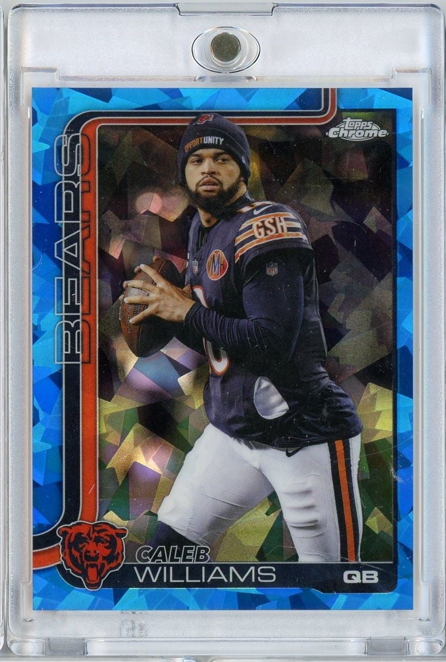 2025 Topps Chrome Sapphire Caleb Williams #52 Image Variation 2nd Year Football Card