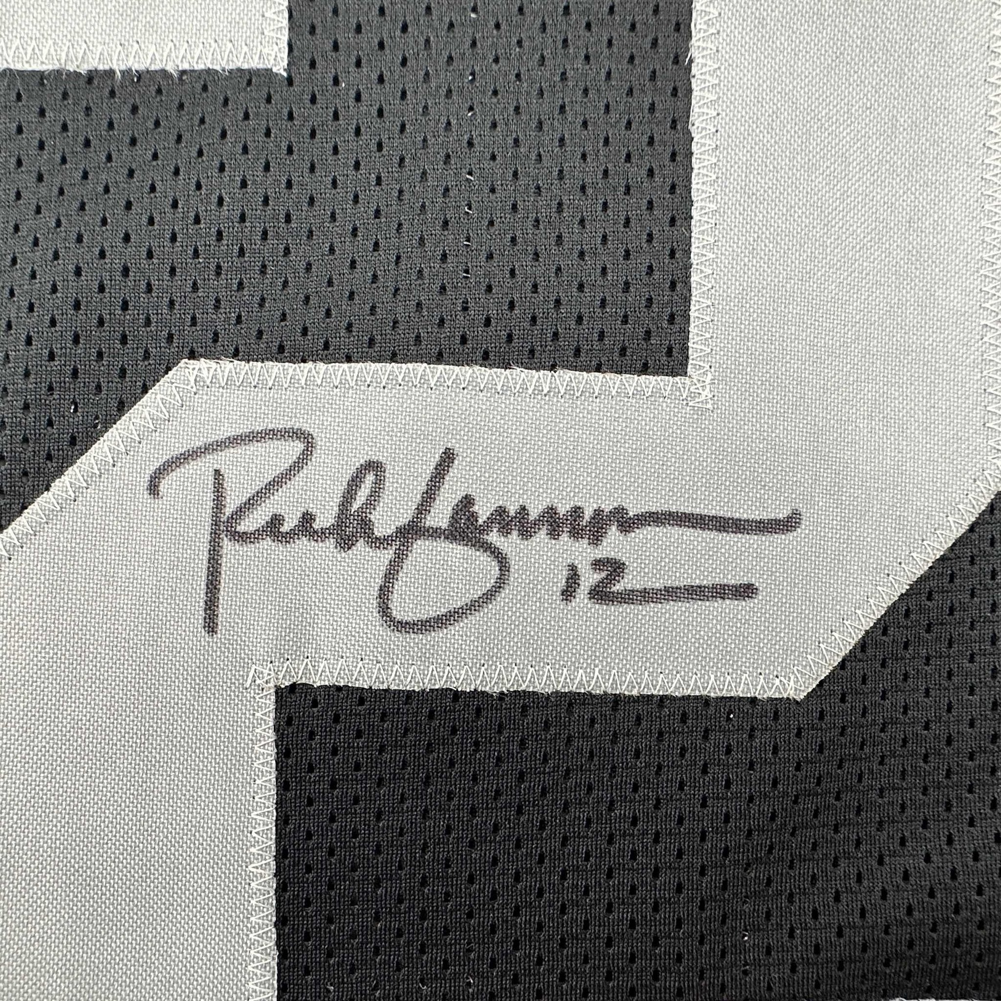 Framed Autographed/Signed Rich Gannon 35x39 Oakland Las Vegas Black Football Jersey JSA COA