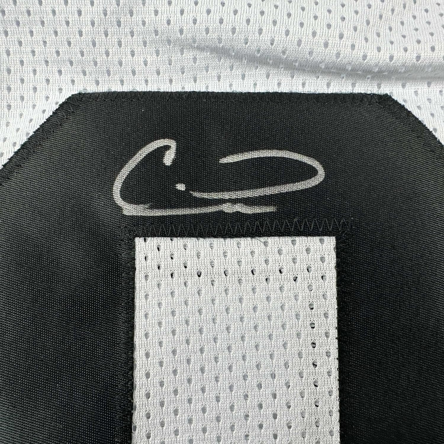 Framed Autographed/Signed Calvin Ridley 35x39 Jacksonville White Football Jersey Beckett BAS COA