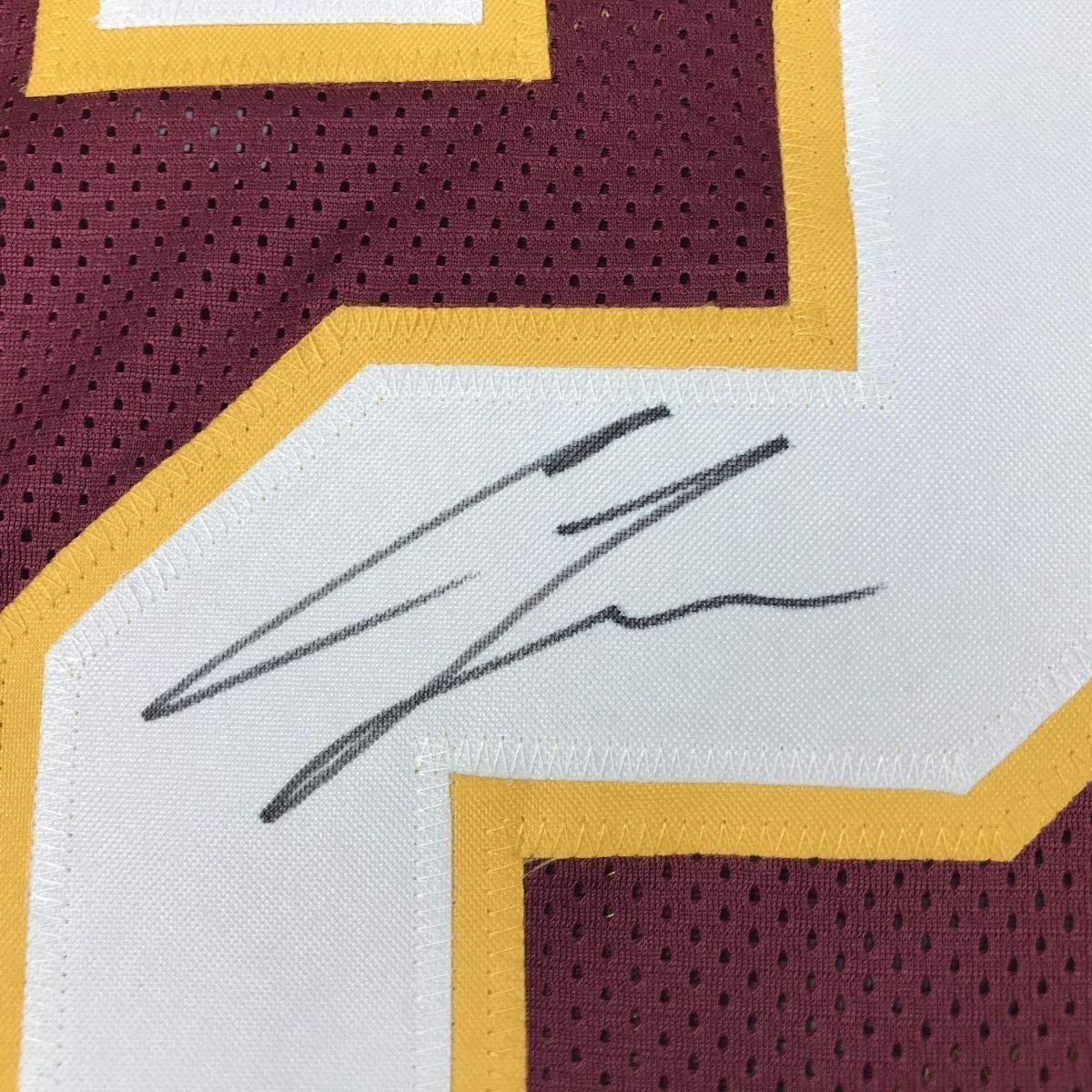 Framed Autographed/Signed Chris Thompson 35x39 Washington Burgundy Football Jersey JSA COA