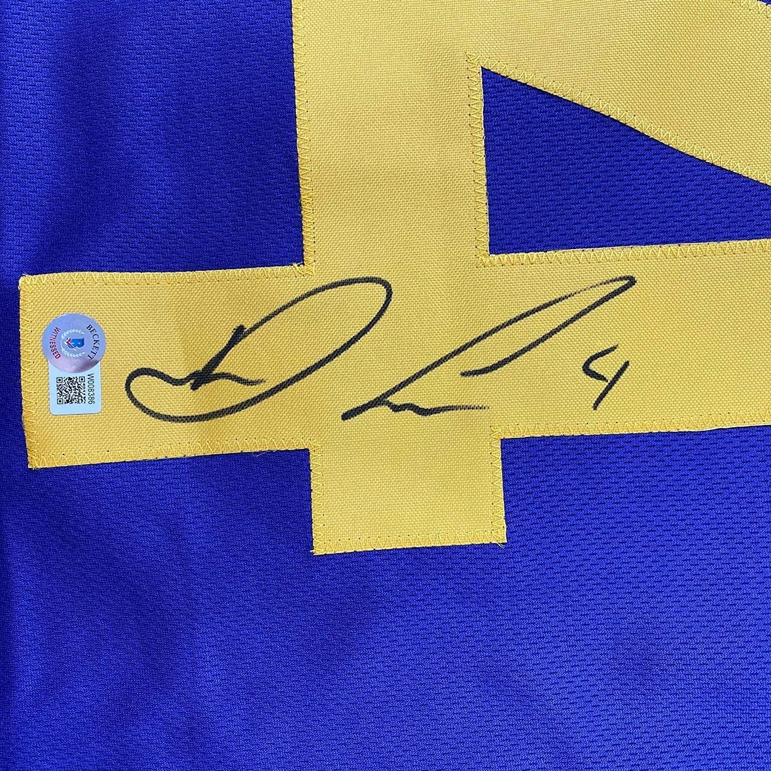 Framed Autographed/Signed Dalvin Cook #4 35x39 Minnesota Color Rush Purple Football Jersey Beckett BAS COA