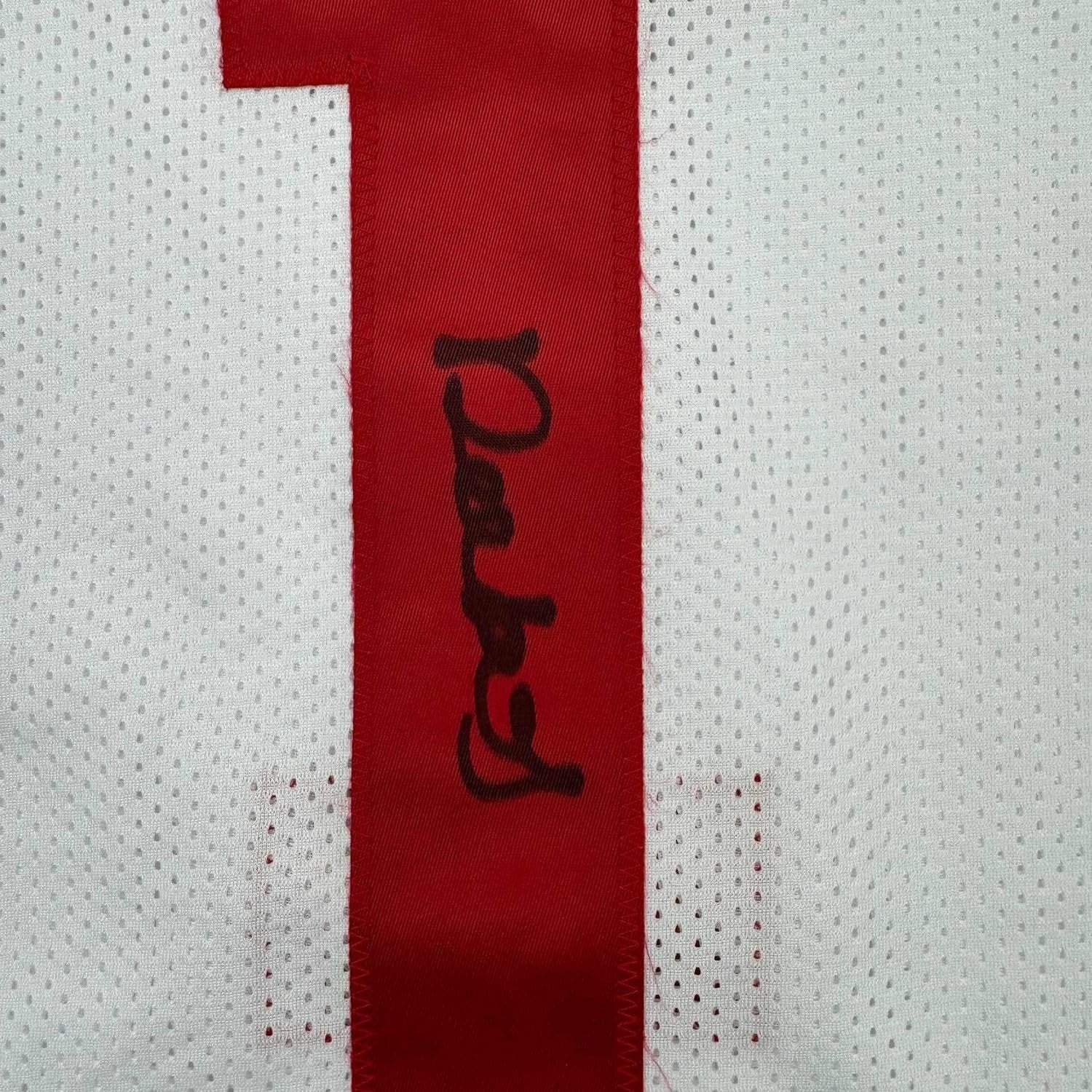 Framed Autographed/Signed Deebo Samuel Sr. #1 35x39 San Francisco White Football Jersey JSA COA