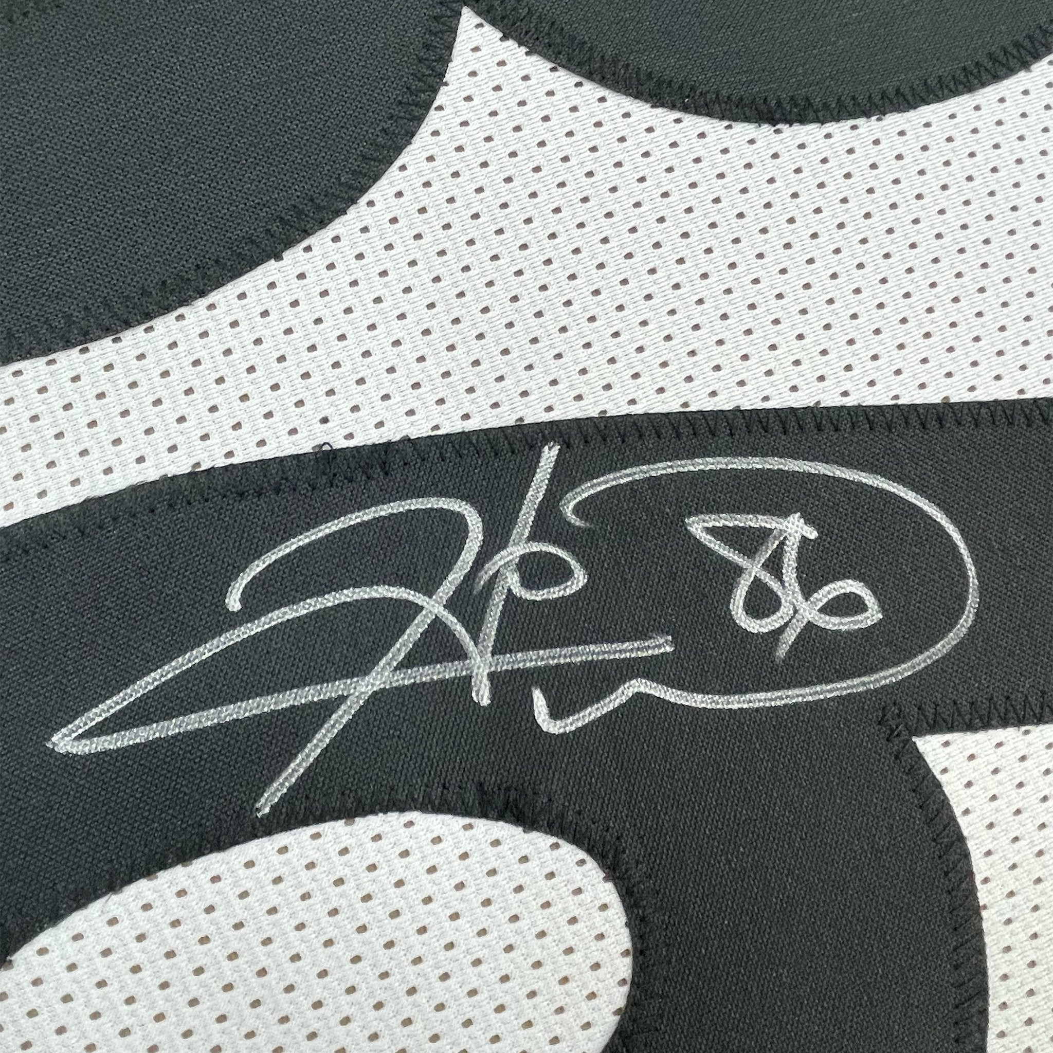 Framed Autographed/Signed Hines Ward 35x39 Pittsburgh White Football Jersey JSA COA