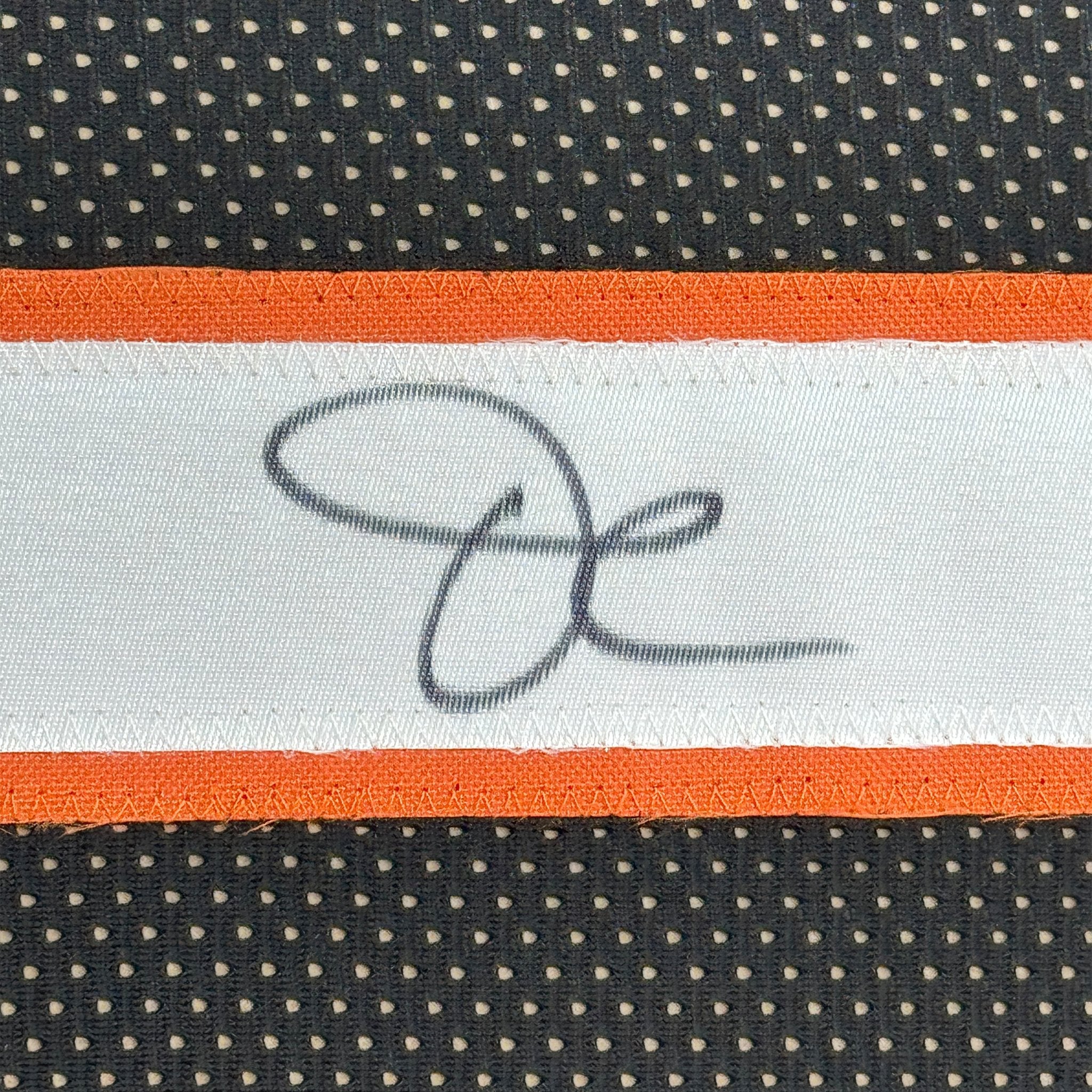 Framed Autographed/Signed Ja'Marr Chase 35x39 Cincinnati Black Football Jersey JSA COA