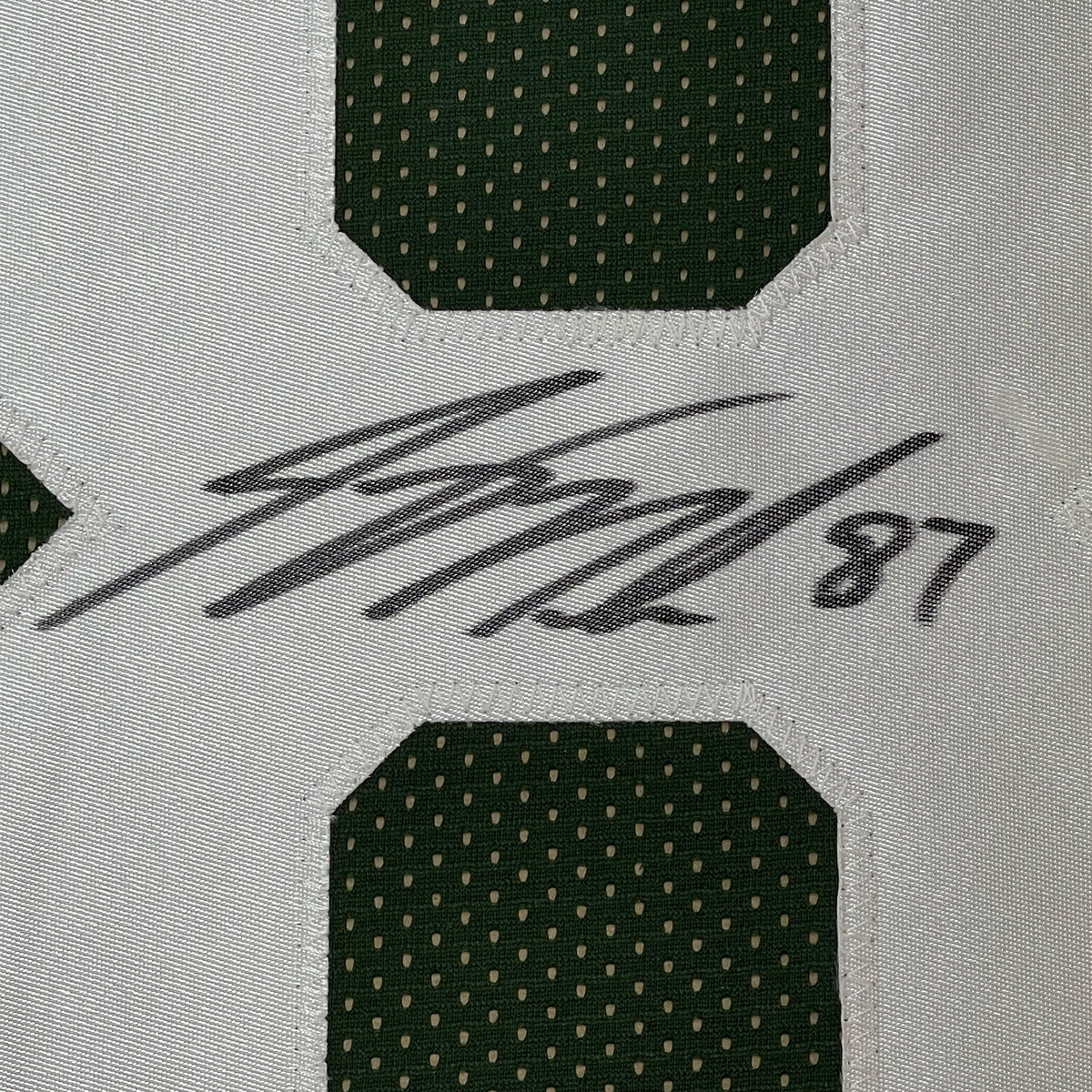 Framed Autographed/Signed Jordy Nelson 35x39 Green Bay Green Football Jersey JSA COA