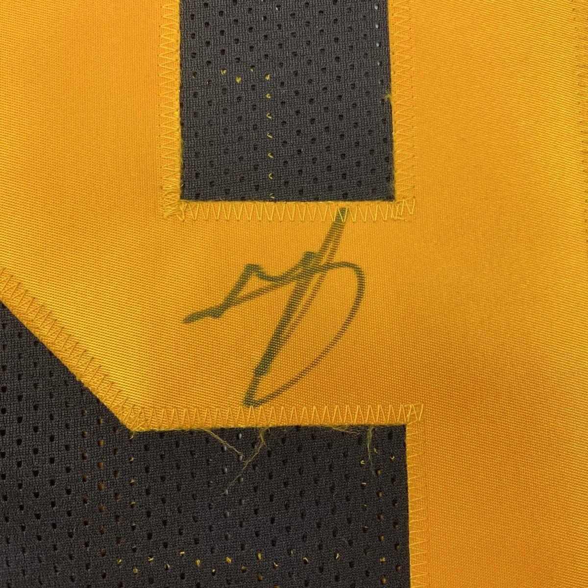 Framed Autographed/Signed Minkah Fitzpatrick 35x39 Pittsburgh Color Rush Football Jersey Beckett BAS COA