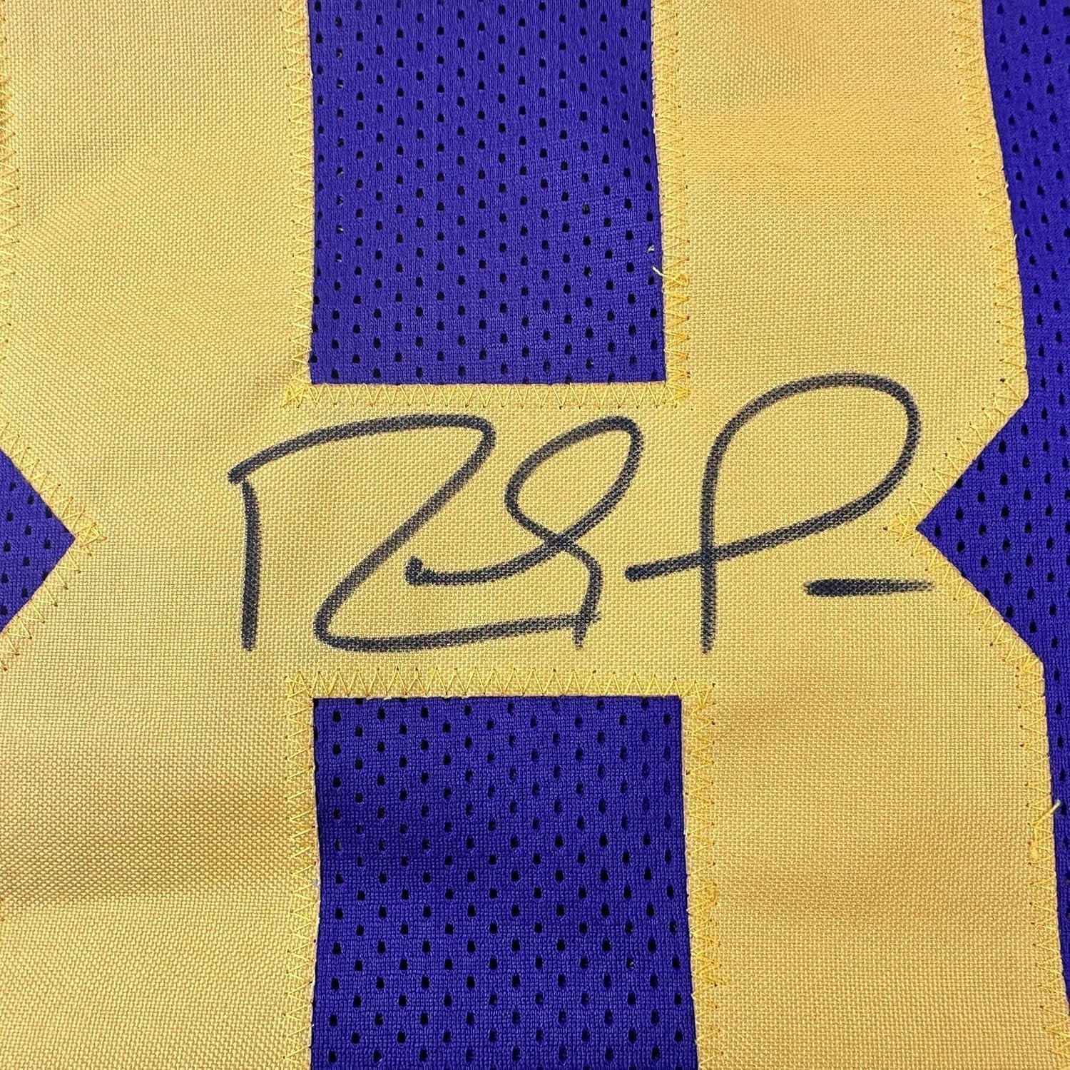 Framed Autographed/Signed Randy Moss 35x39 Minnesota Color Rush Purple Football Jersey Beckett BAS COA