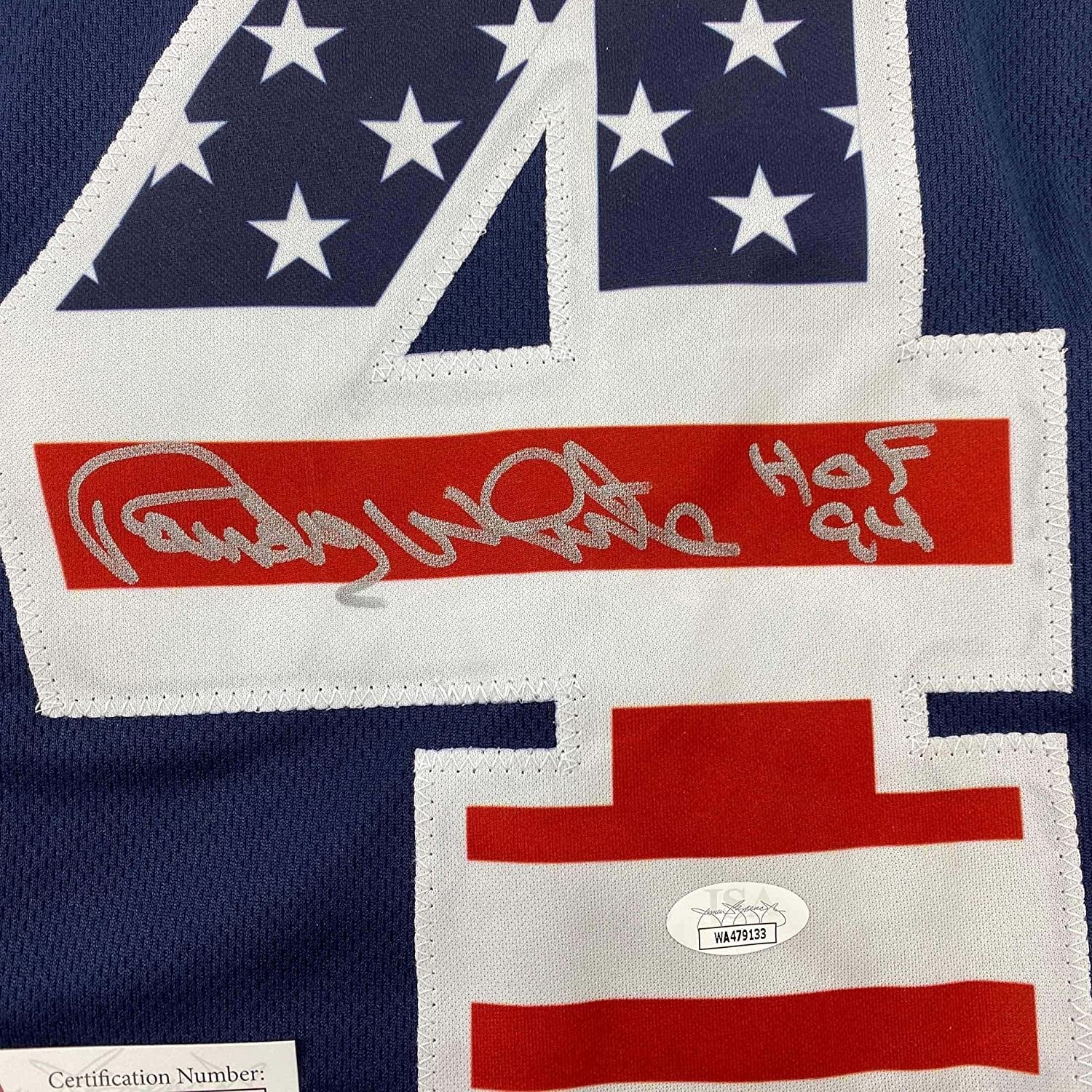 Framed Autographed/Signed Randy White 35x39 HOF 94 Dallas America's Team Football Jersey JSA COA