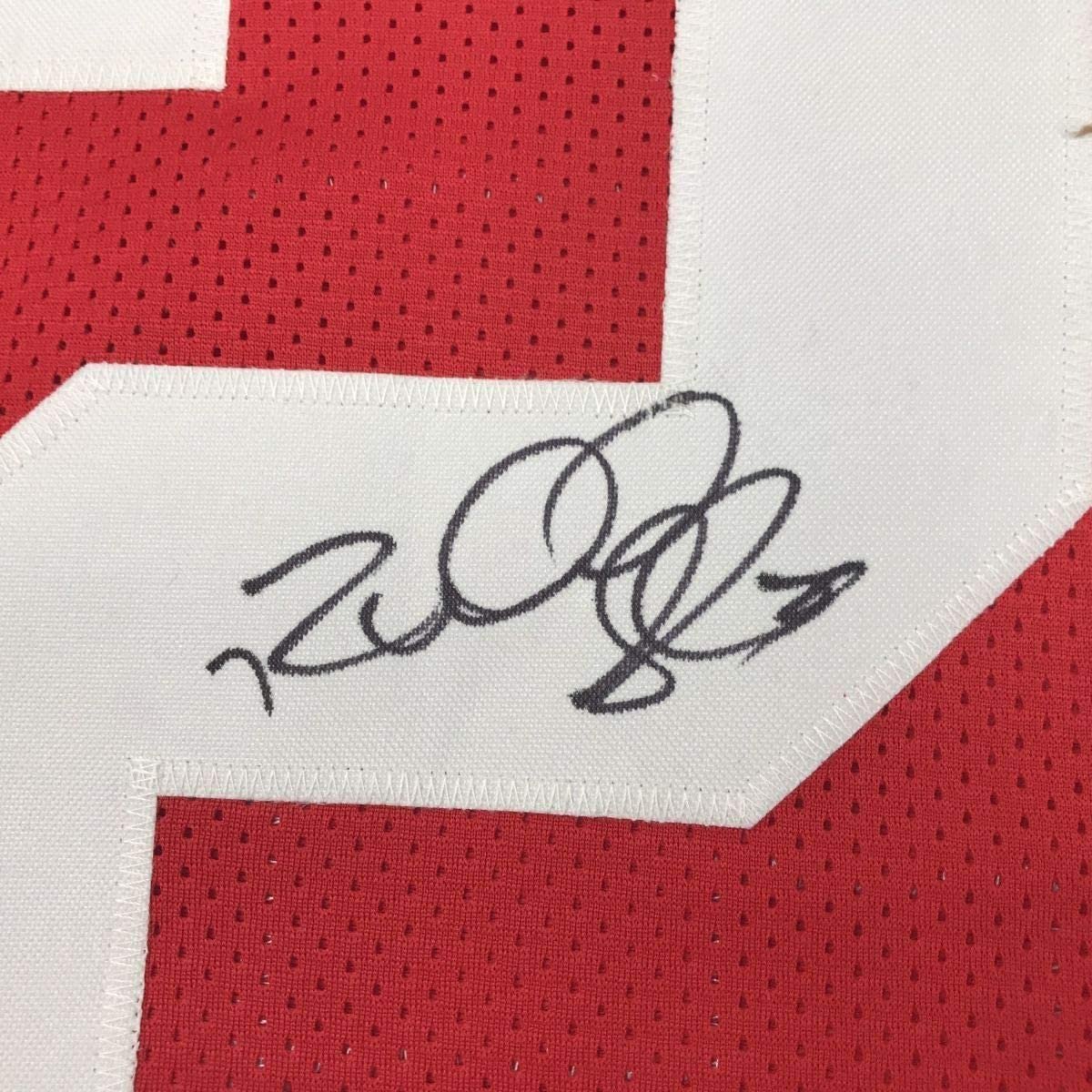 Framed Autographed/Signed Richard Sherman 35x39 San Francisco Red Football Jersey Beckett BAS COA