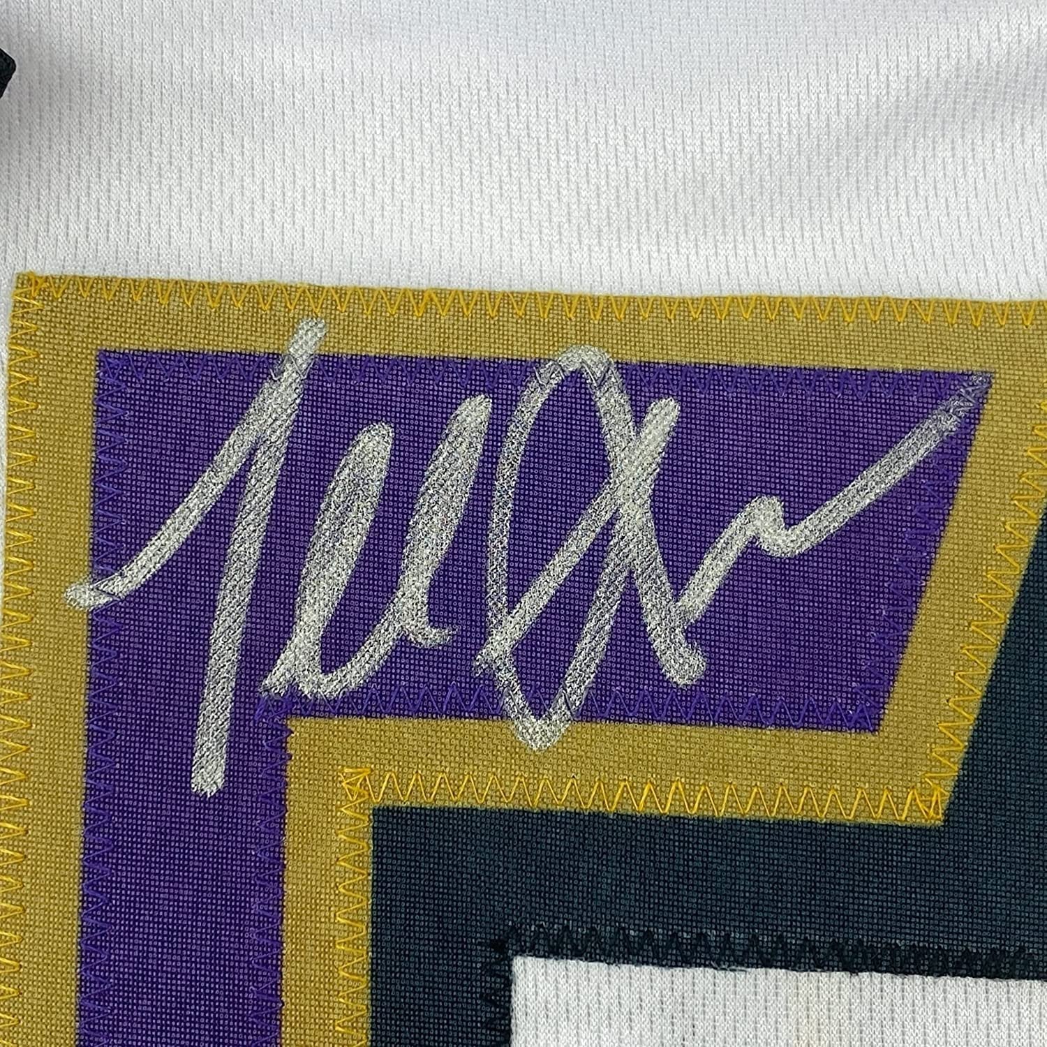 Framed Autographed/Signed Terrell Suggs 35x39 Baltimore White Football Jersey JSA COA