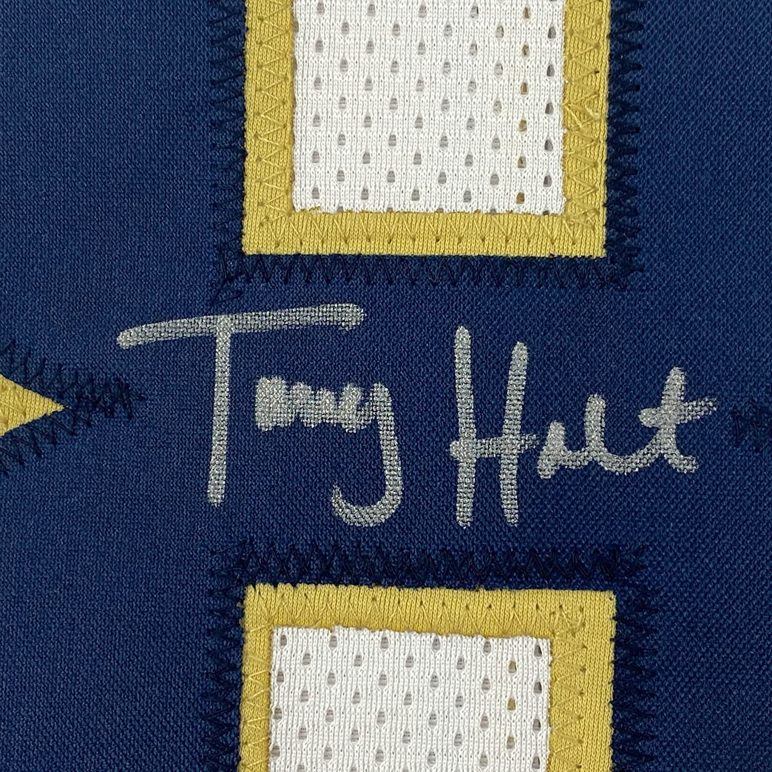 Framed Autographed/Signed Torry Holt 35x39 St. Louis White Football Jersey Beckett BAS COA