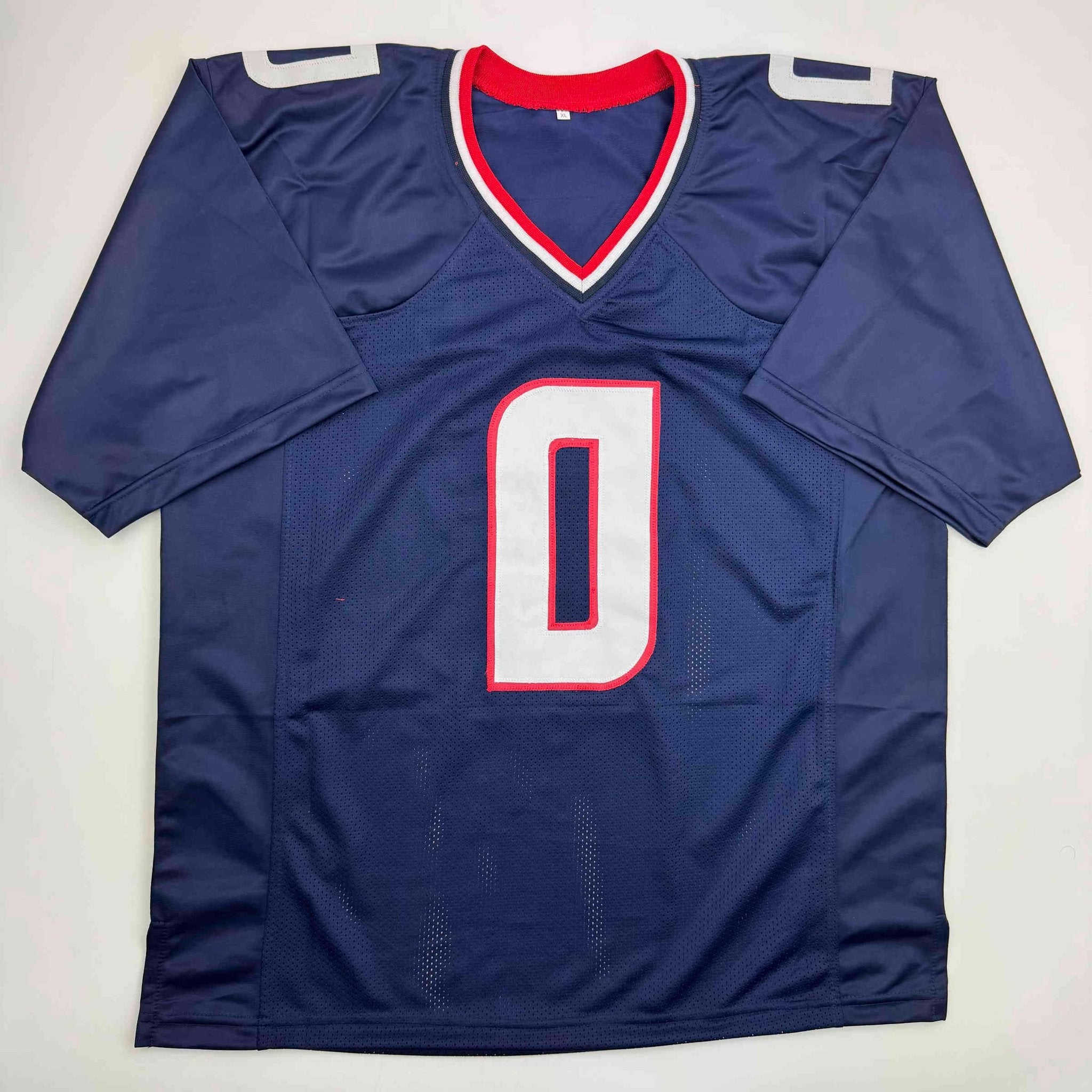 Autographed/Signed Azeez Al Shaair Houston Blue Football Jersey Beckett BAS COA