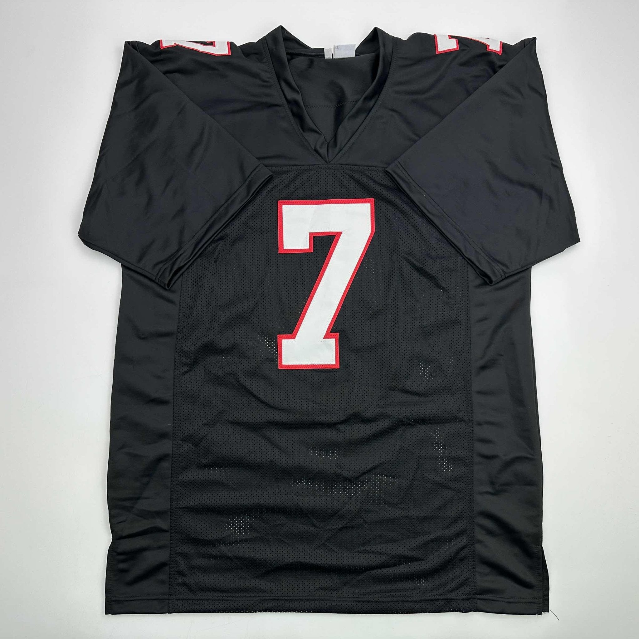 Autographed/Signed Bijan Robinson Atlanta Retro Black Football Jersey Beckett BAS COA