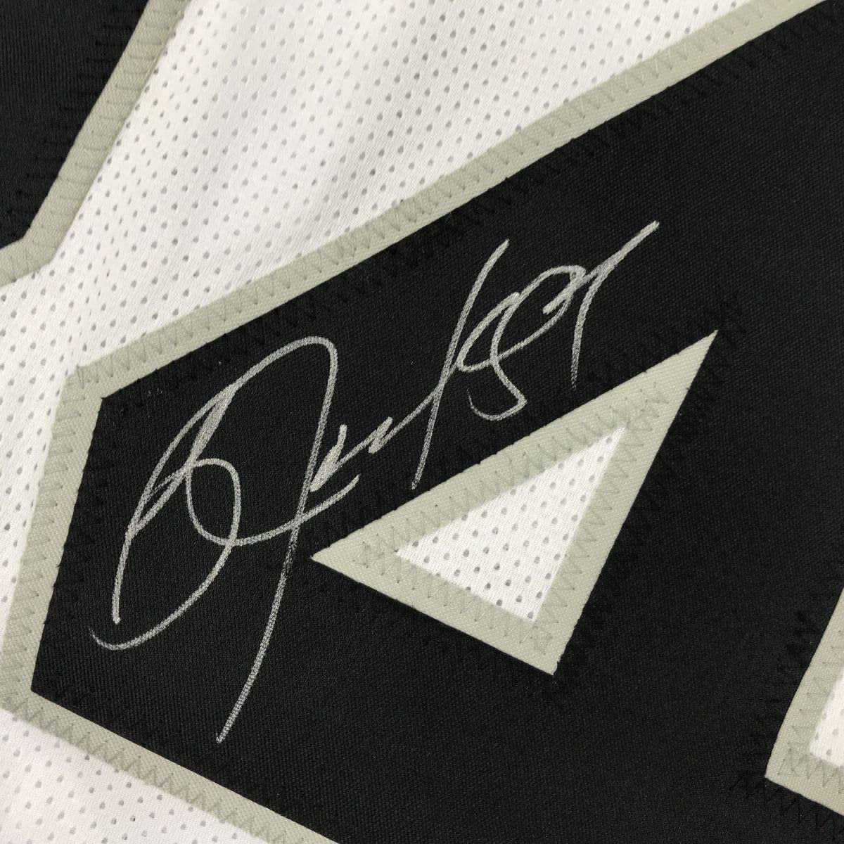 Autographed/Signed Bo Jackson Oakland White Football Jersey Beckett BAS COA
