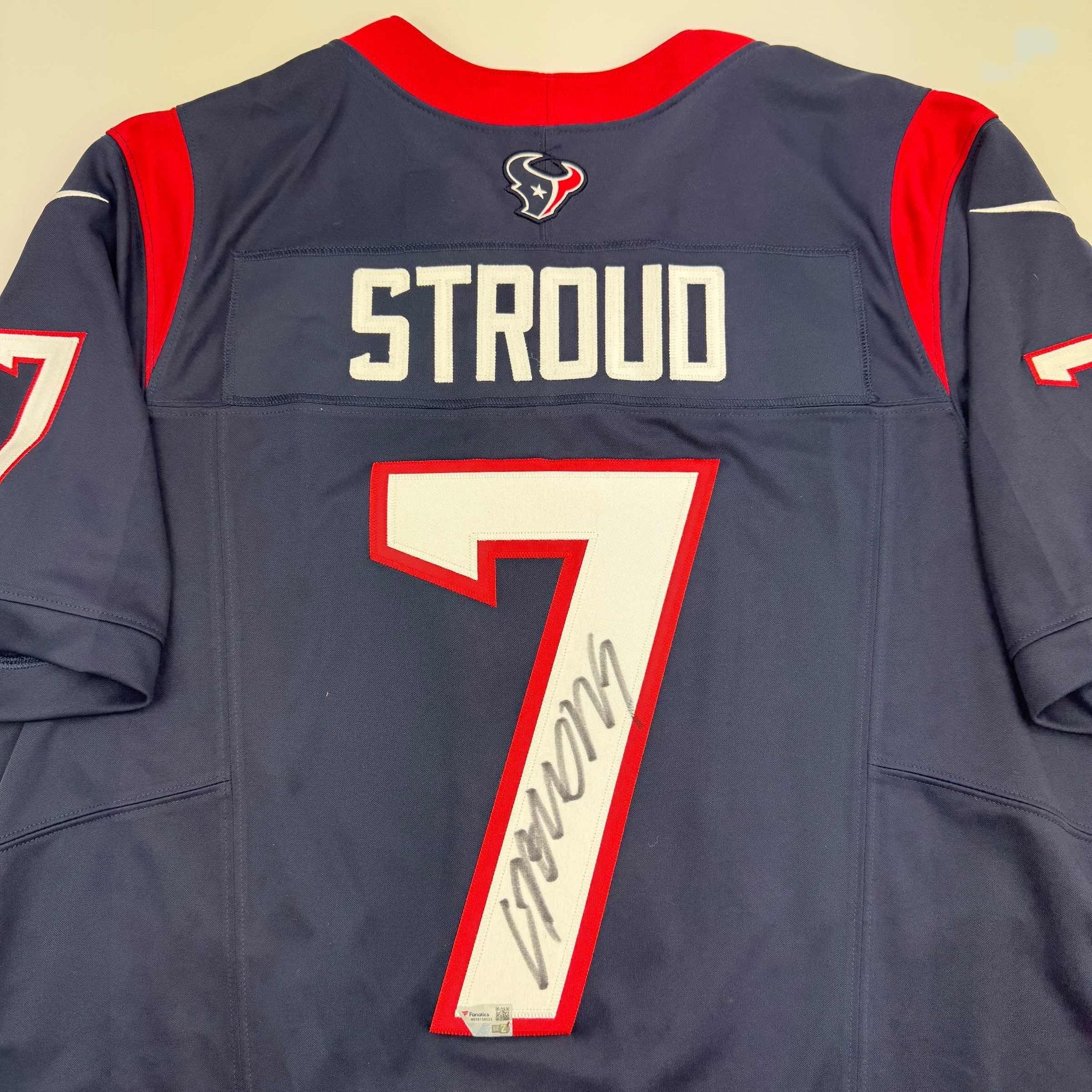 Autographed/Signed C.J CJ Stroud Houston Blue Nike Dri-Fit Limited Football Jersey Fanatics COA