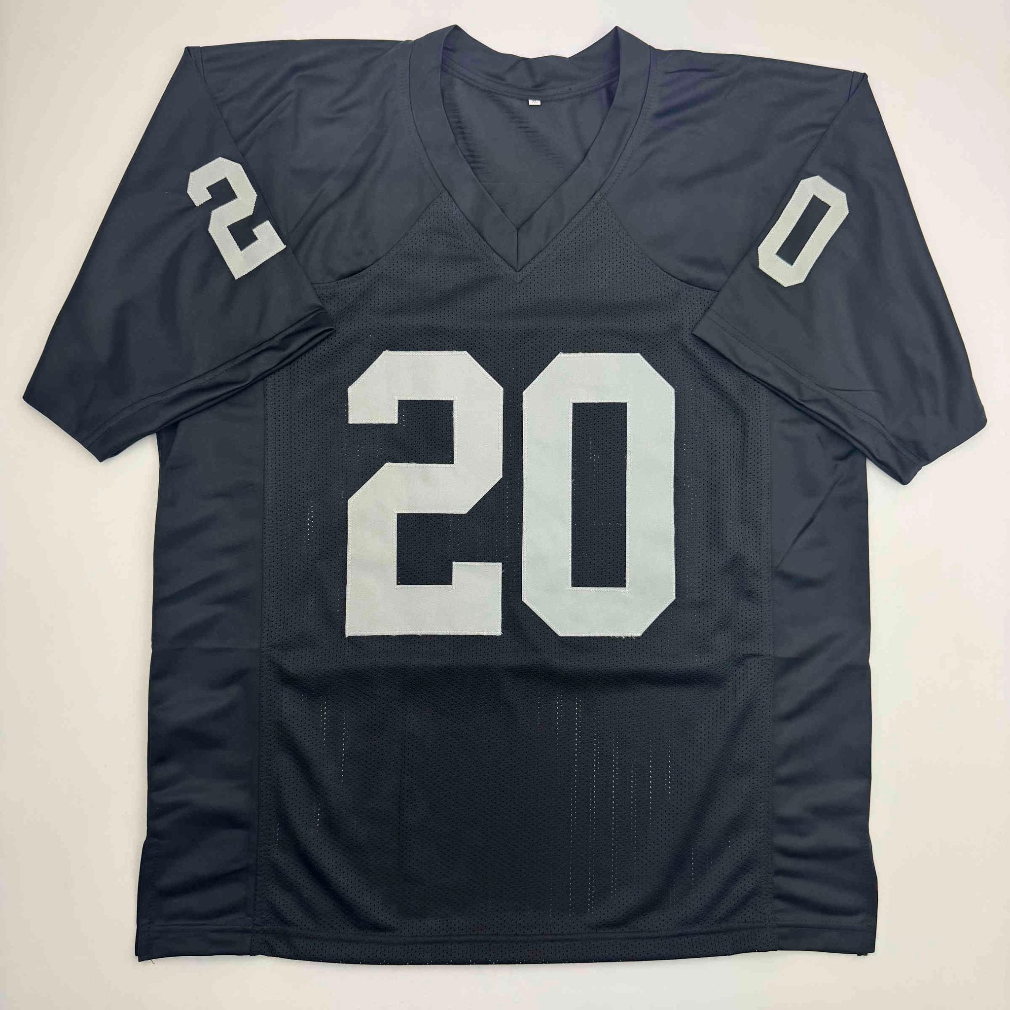 Autographed/Signed Darren McFadden Las Vegas Oakland Black Football Jersey Beckett BAS COA