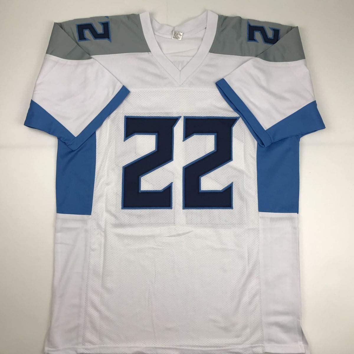 Autographed/Signed Derrick Henry Tennessee White Football Jersey JSA COA