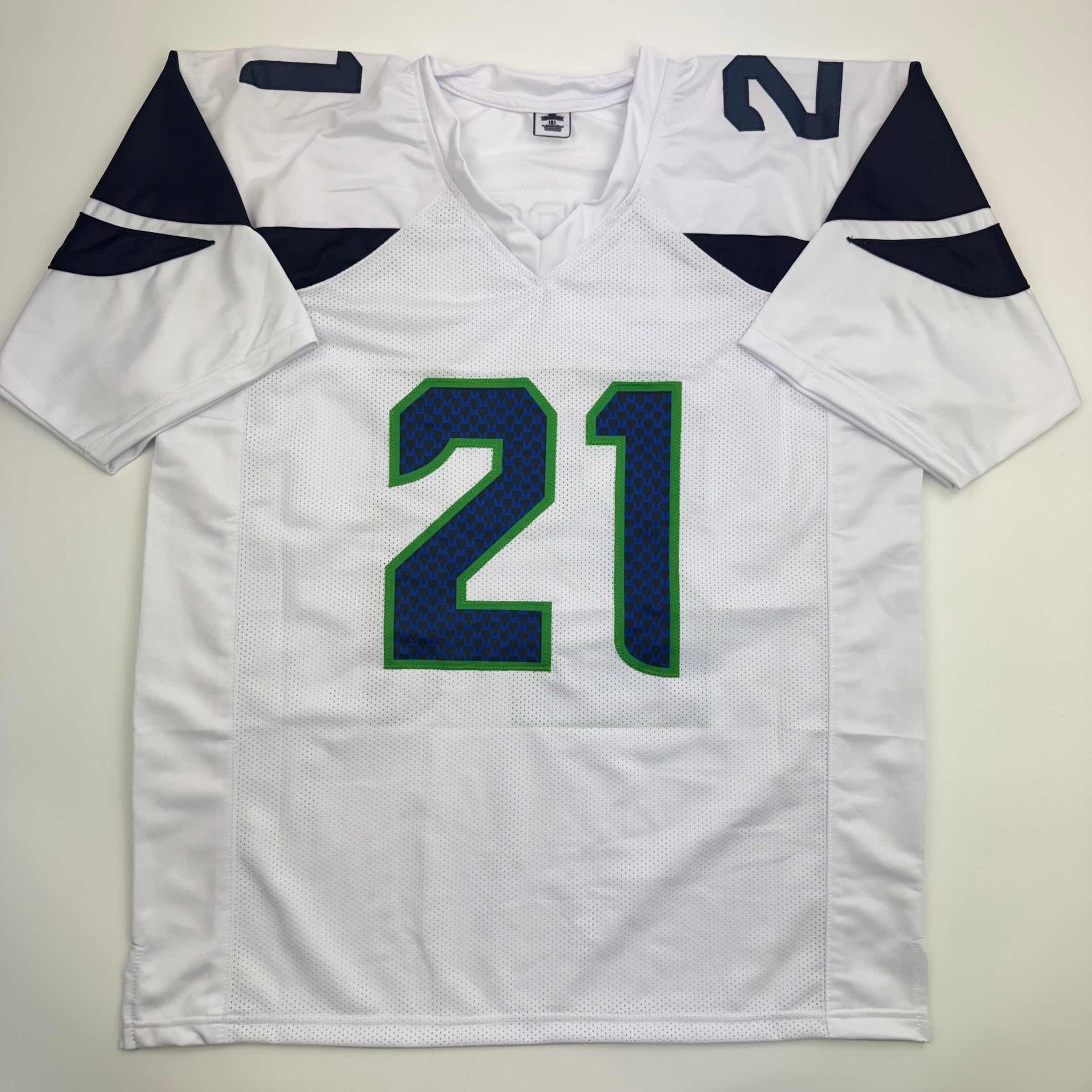 Autographed/Signed Devon Witherspoon Seattle White Football Jersey JSA COA