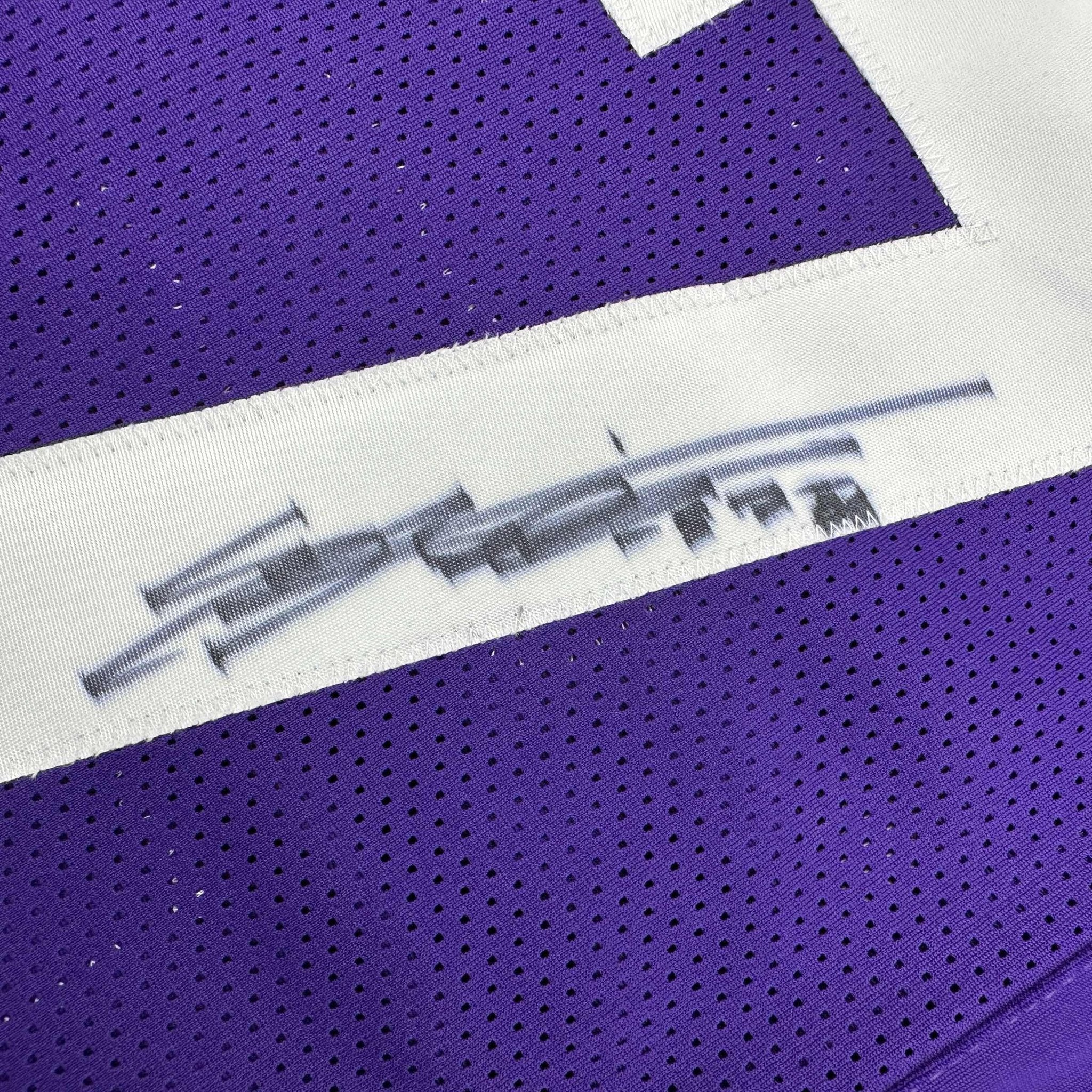 Autographed/Signed Everson Griffen Minnesota Purple Football Jersey JSA COA